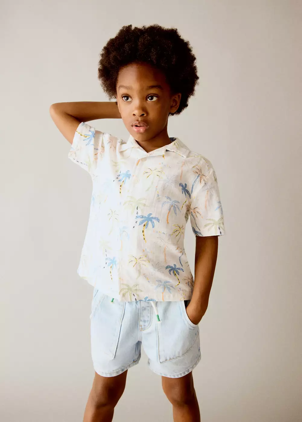 Bermuda jean cordon, MANGO BABY