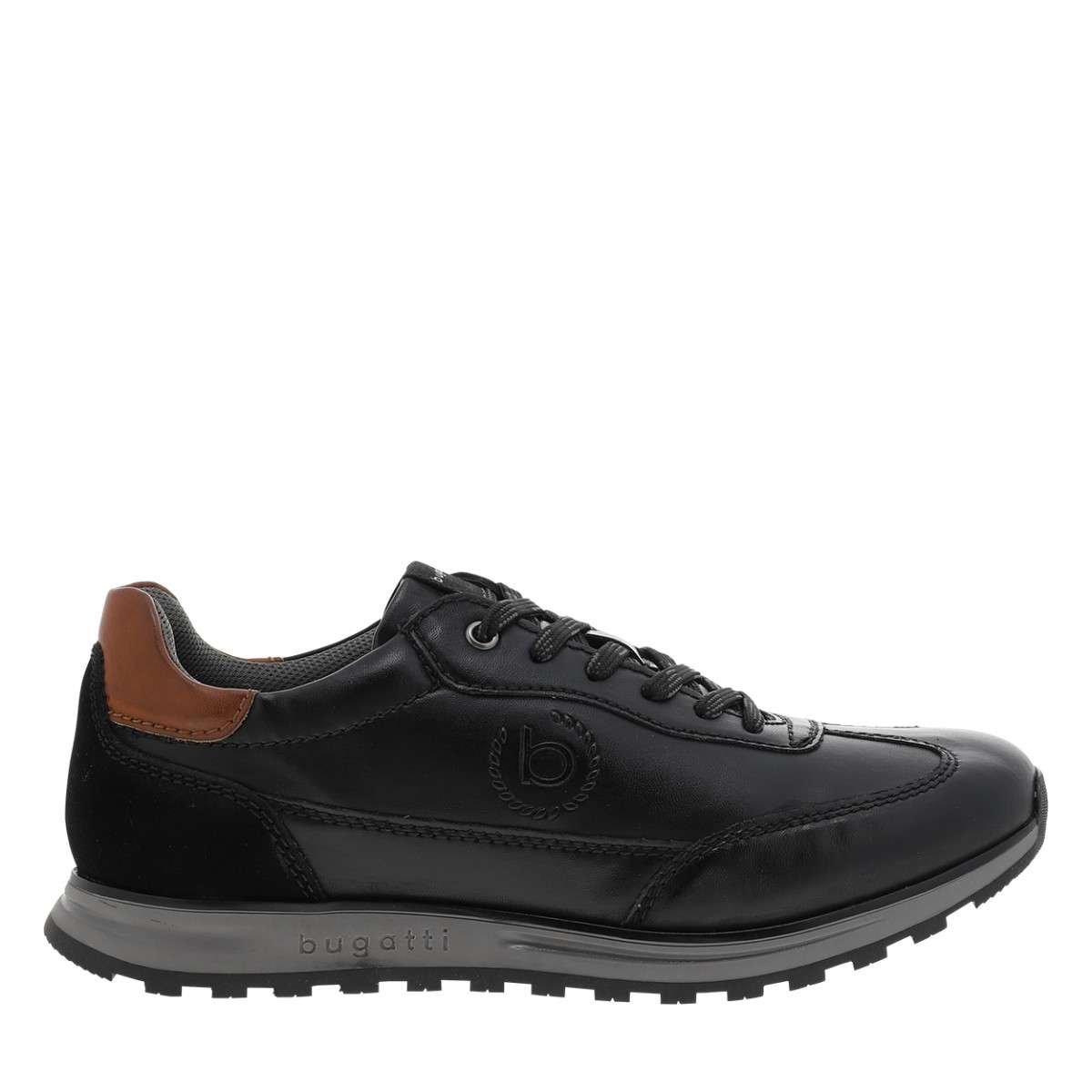 Baskets cuir talon plat, BUGATTI