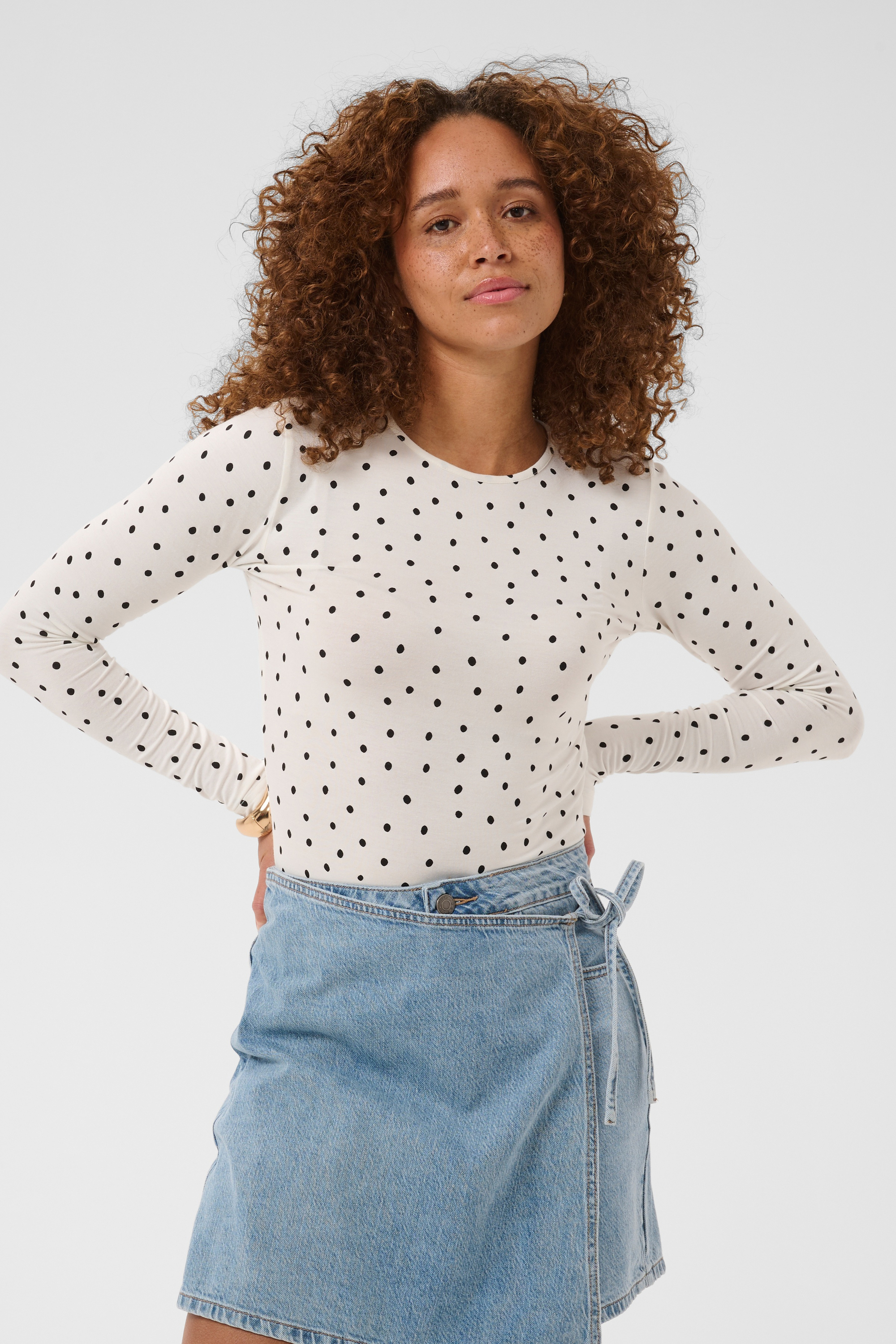 T-shirt manches longues coupe décontractée, KAFFE