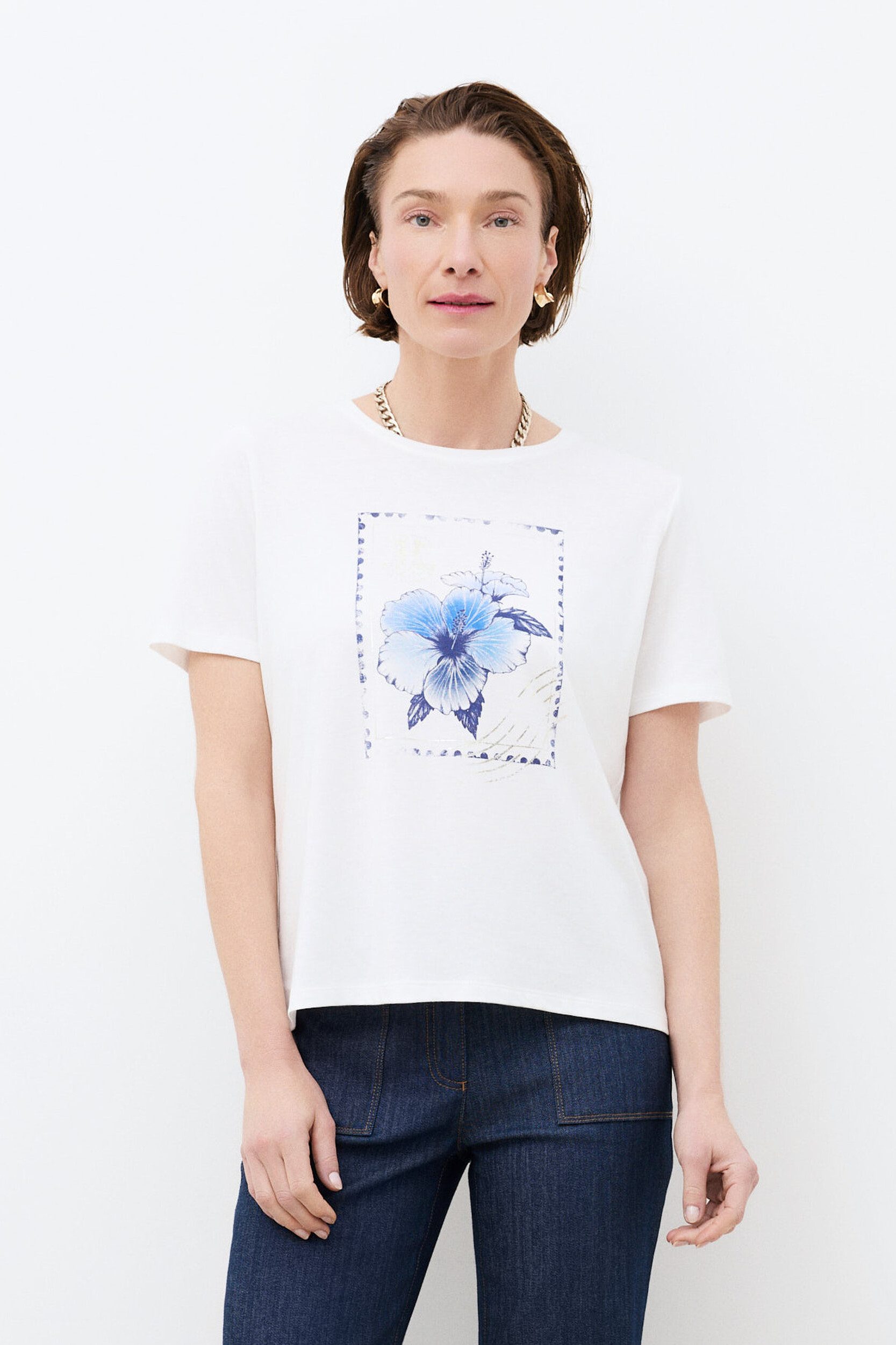 T-shirt droit col rond TIM-STAMP, CAROLL