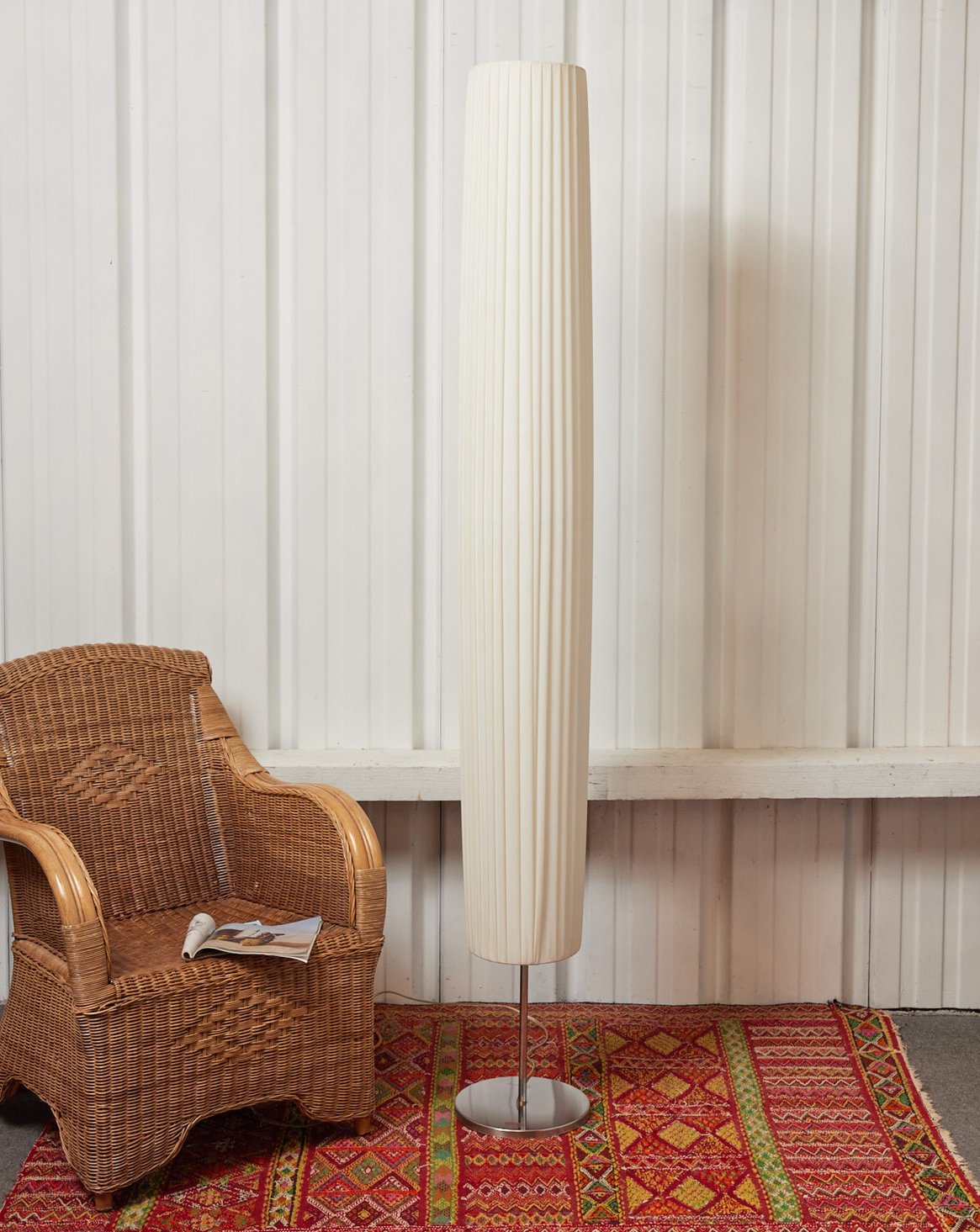 Lampadaire en tissu plié Julien N°390 - Bon état, DEBONGOUT