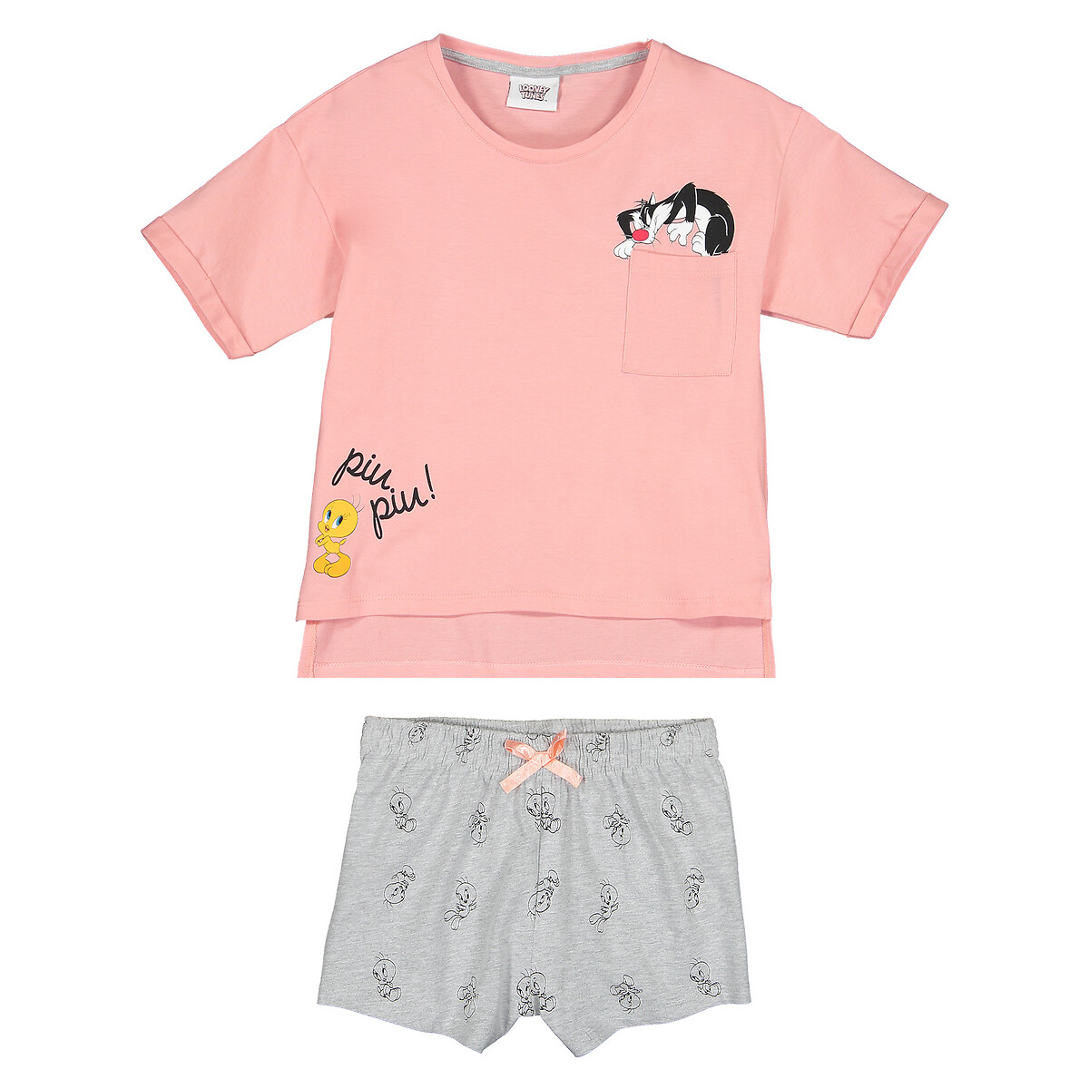 Cotton short pyjamas, 6-14 years pink 