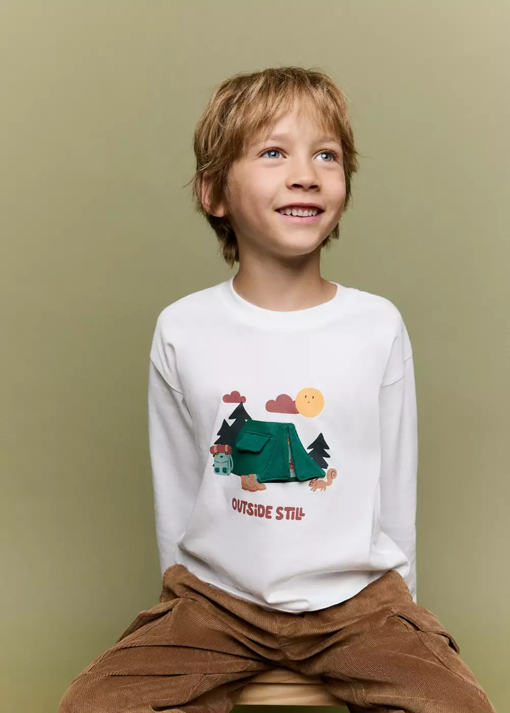 T-shirt imprimé avec détail interactif, MANGO BABY