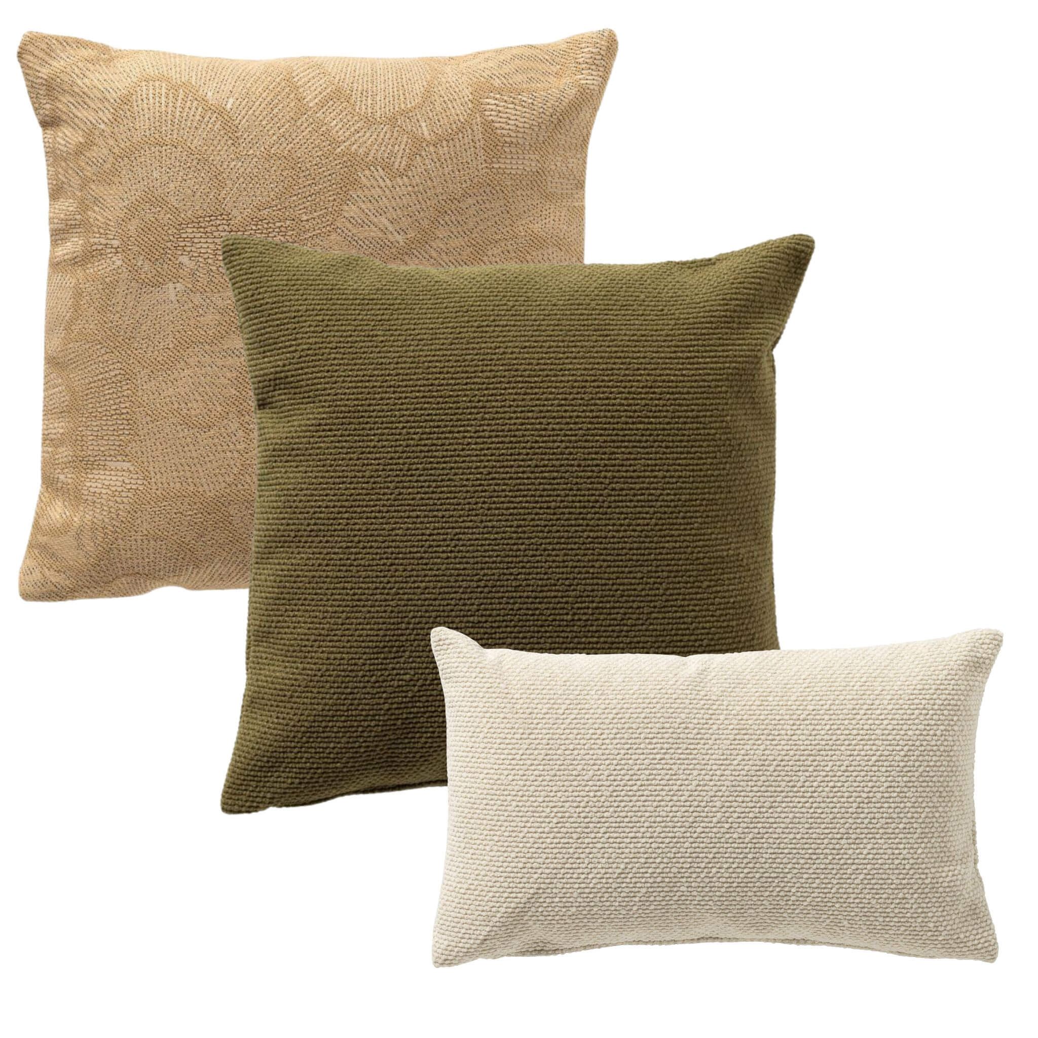Coussins Natural Plains (Lot de 3), DUTCH DECOR