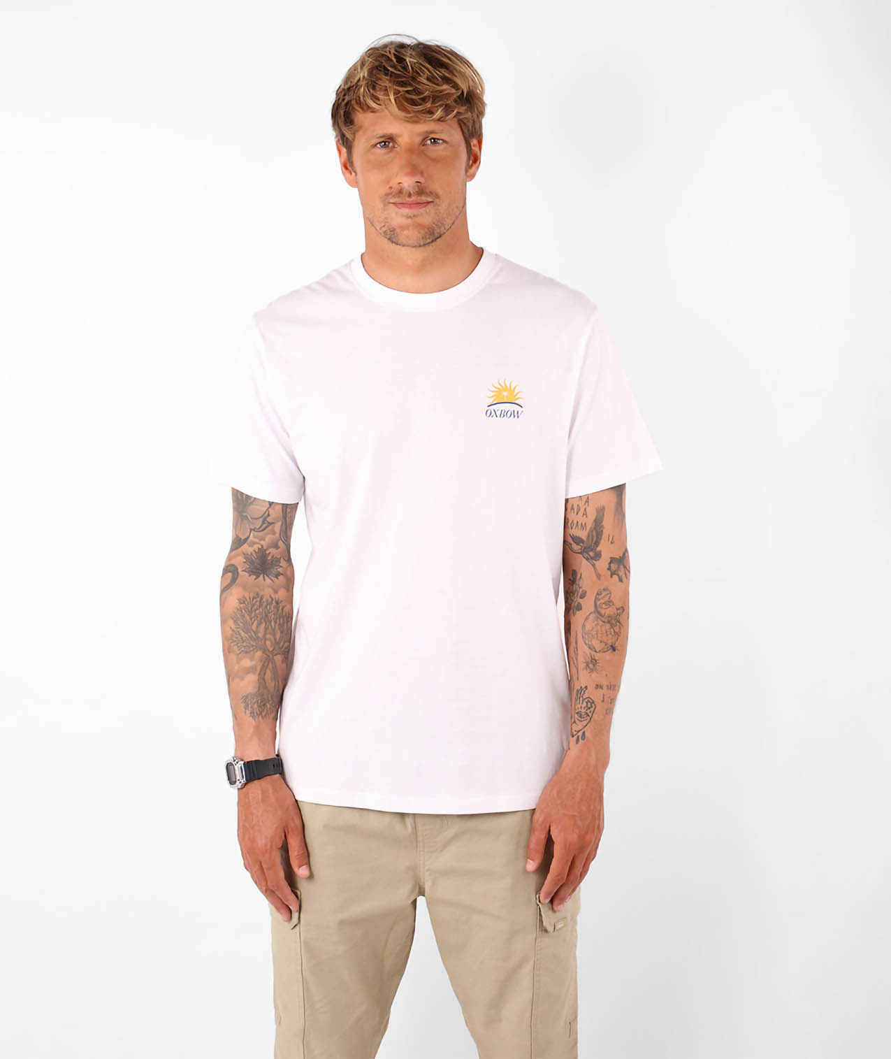 T-shirt Manches Courtes OXBOW - Col Rond, Motif Imprimé Devant - Mélange Coton Et Polyester Recyclé - Hiver 2025