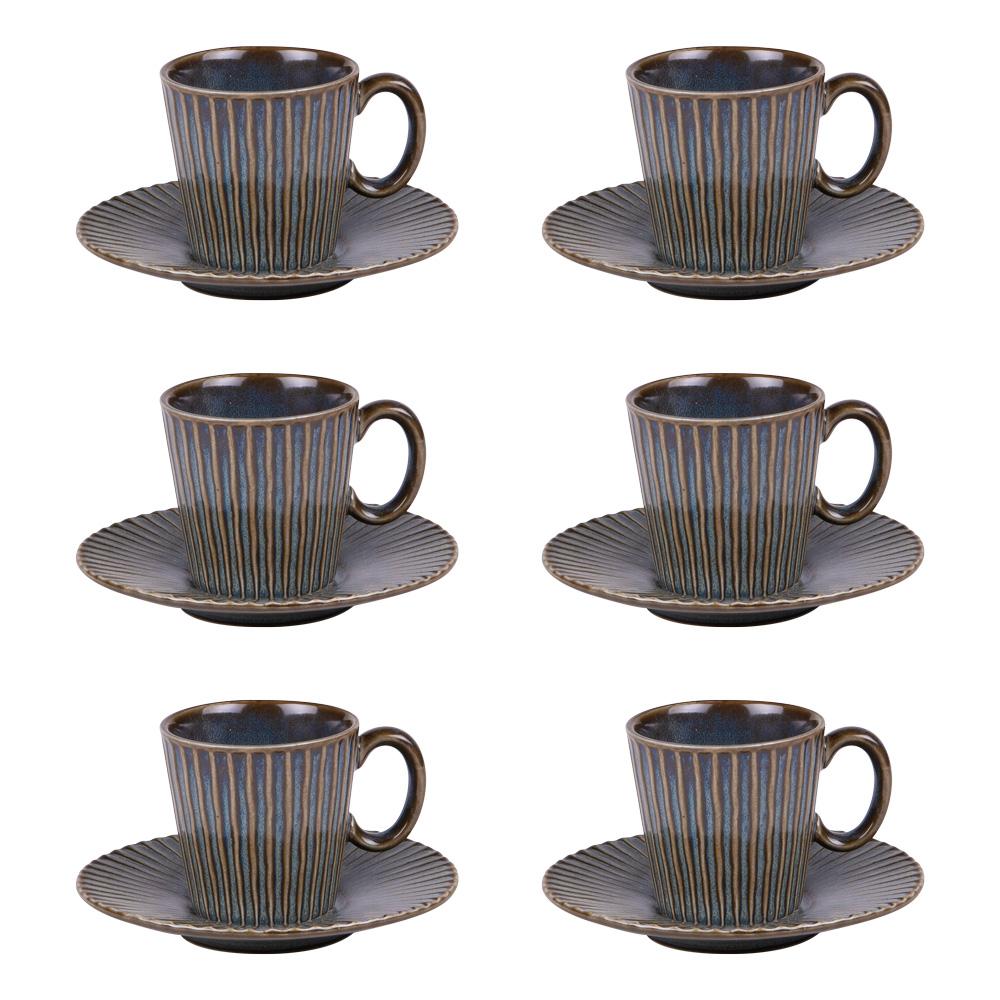 Coffret de 6 tasses à café avec sous tasses Liv 9 cl, TABLE PASSION