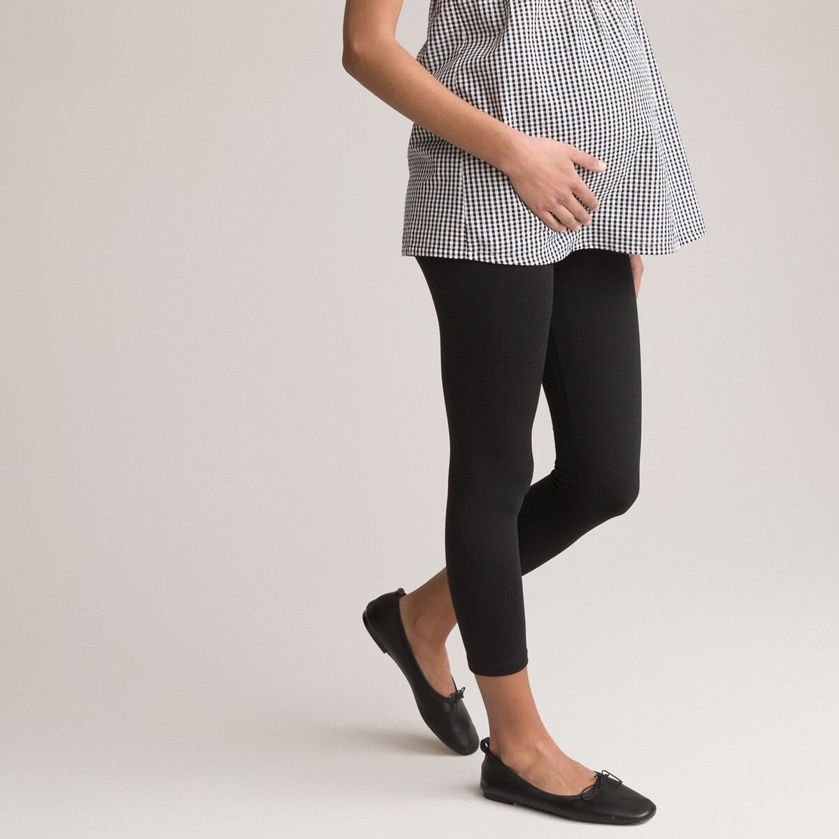 Pack of 2 Cropped Maternity Leggings in Cotton