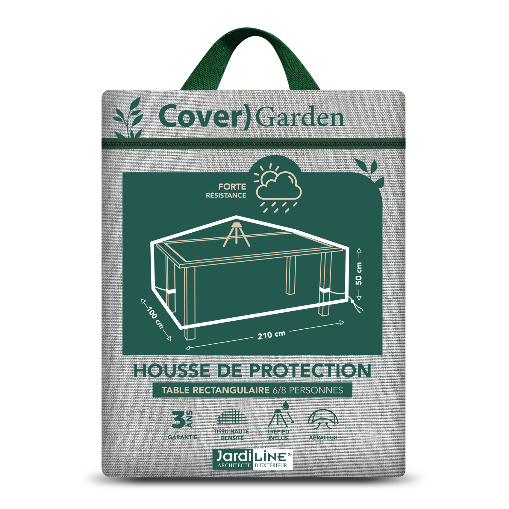 Housse de protection table de jardin rectangulaire, HOME MAISON