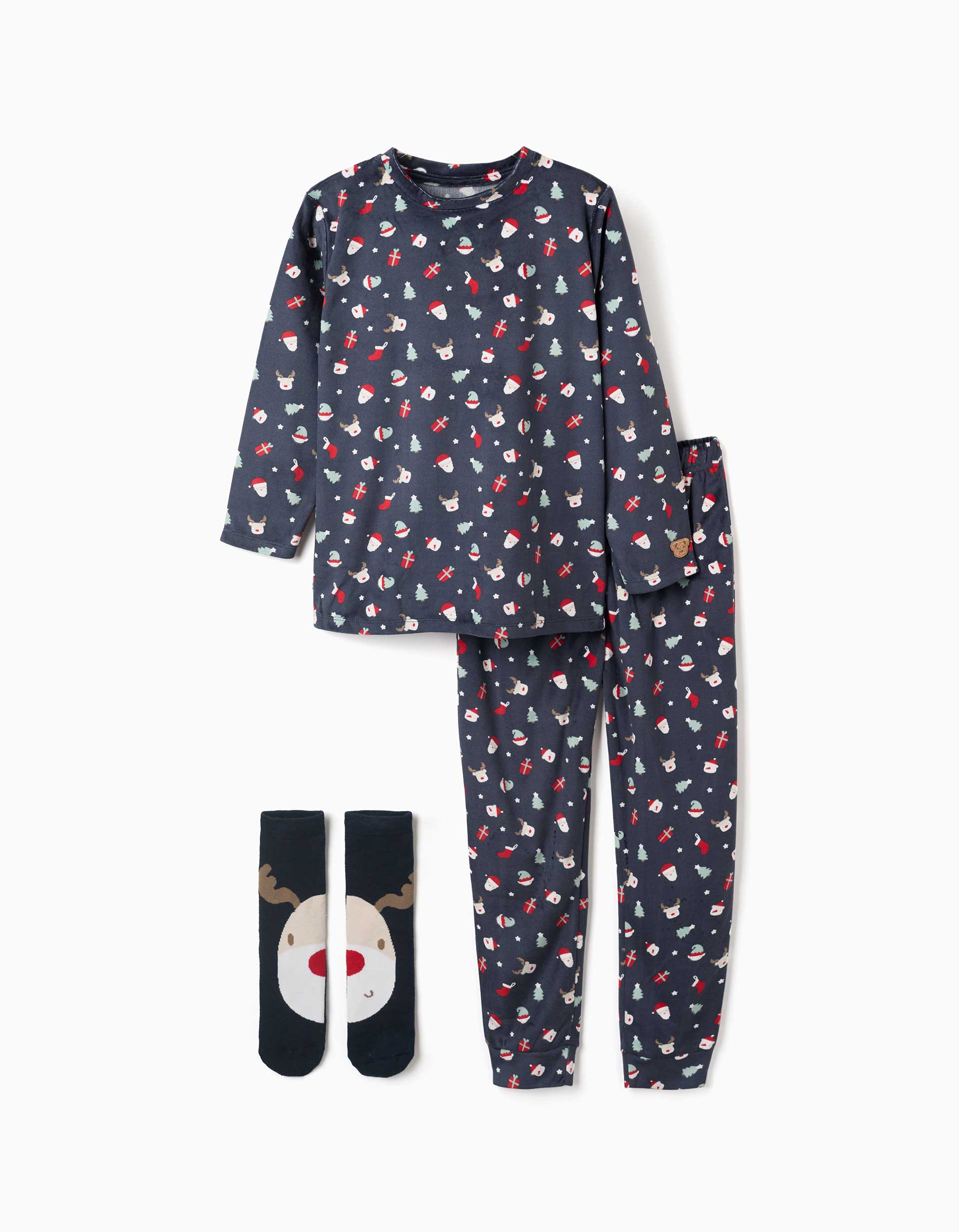 Pyjama + chaussettes antidérapantes avec motif de Noël, ZIPPY