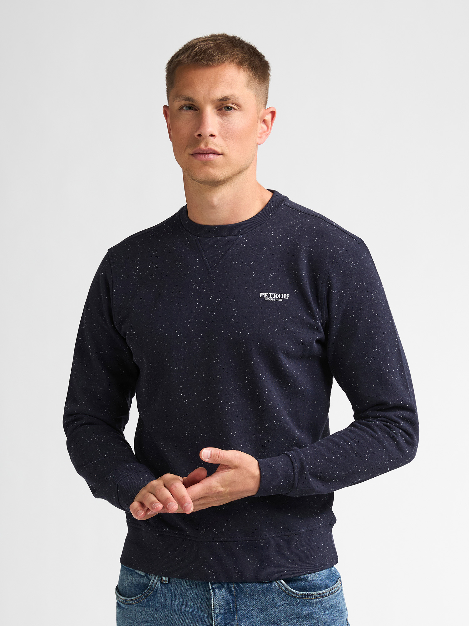 Sweat col rond chiné rosewood, PETROL INDUSTRIES
