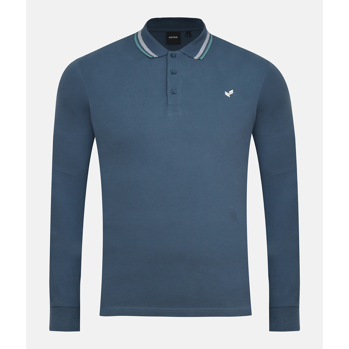 Royac Polo Shirt in Cotton Pique with Long Sleeves