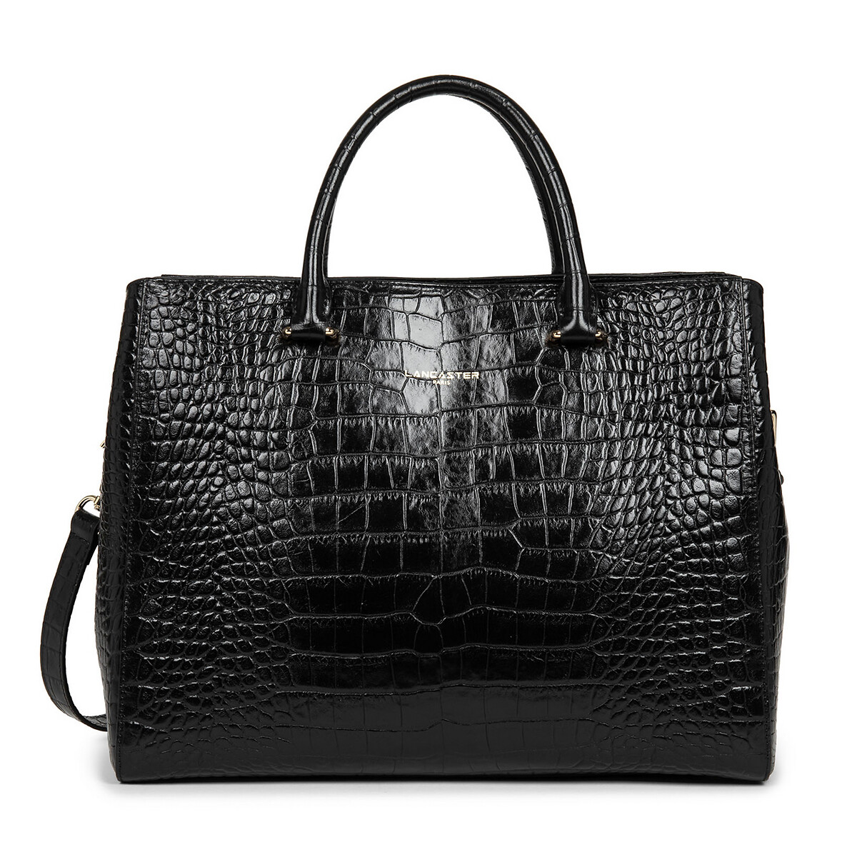 Bolso con motivo de cocodrilo negro Lancaster | La Redoute