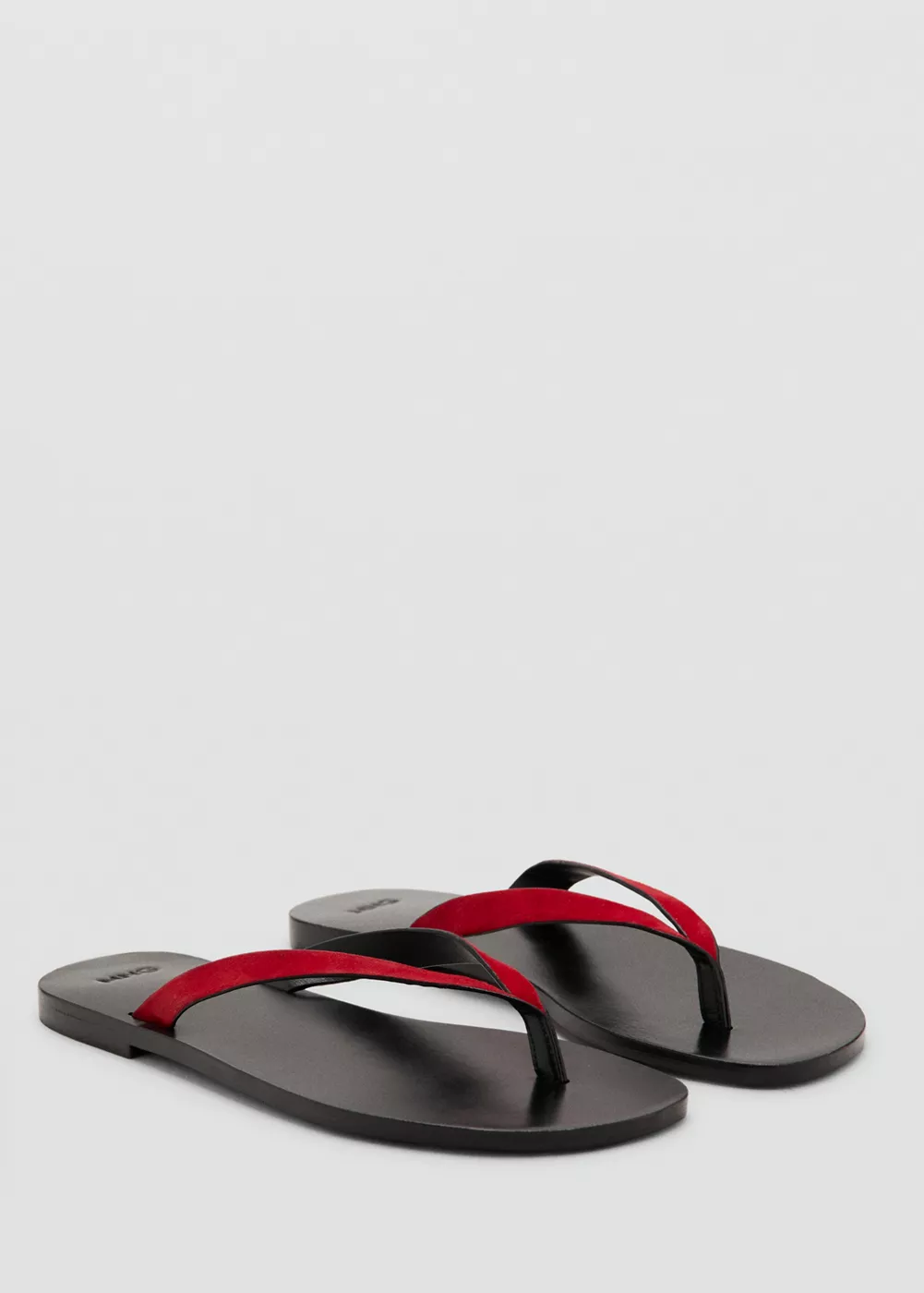 Sandales à lanières cuir, MANGO