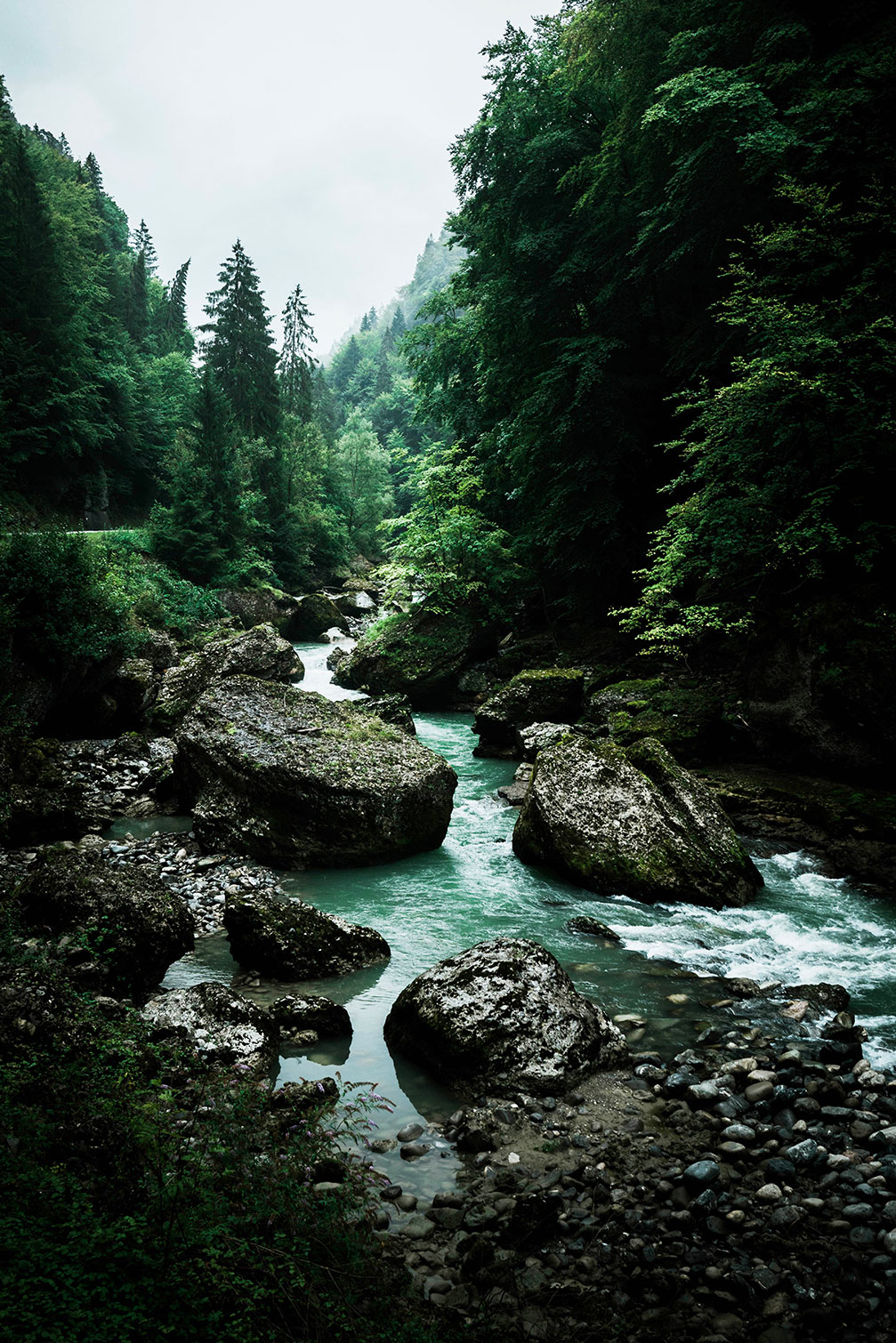 Tableau riviere en montagne, HEXOA