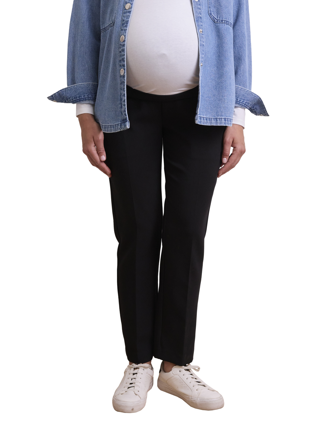 Pantalon cigarette de grossesse bandeau sans couture, VERTBAUDET