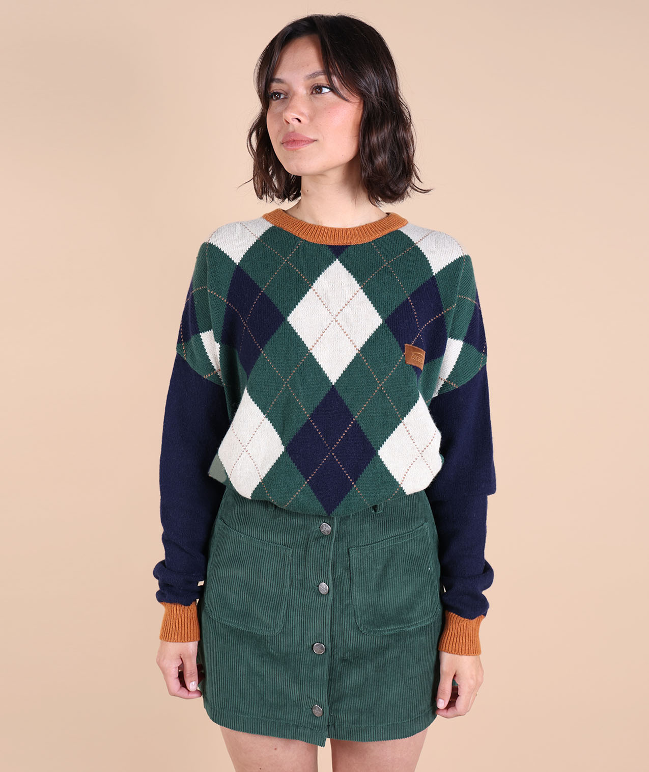 Pull jacquard oversize PINE, OXBOW