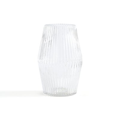 Afa 25cm High Cylindrical Grooved Glass Vase LA REDOUTE INTERIEURS