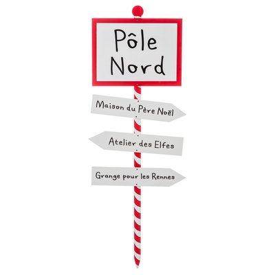 Pancarte De Noël Pôle Nord FEERIE CHRISTMAS
