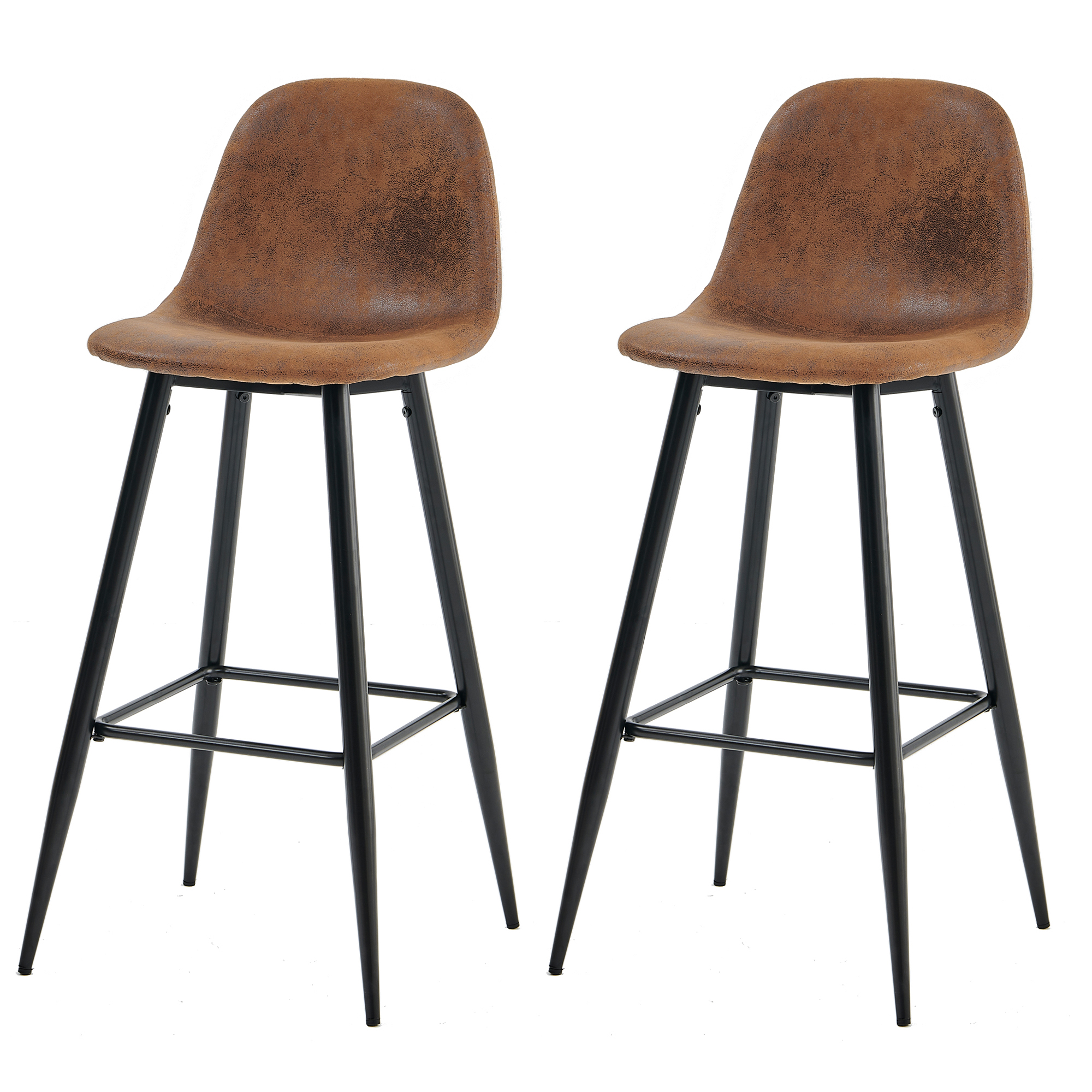 Lot de 2 tabourets de bar style vintage, CHARLTON BAR, MEUBLES COSY