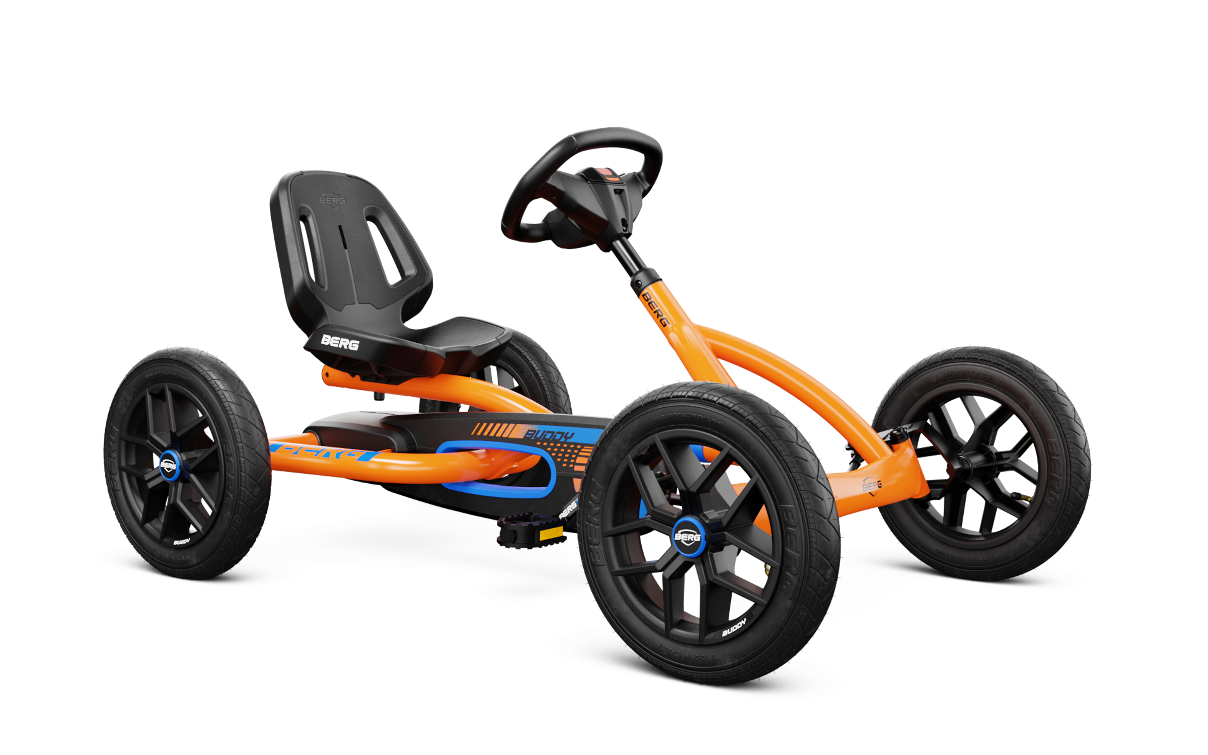 Kart à Pédales pour Enfants, 3+ Ans, Buddy B-Orange, BERG TOYS