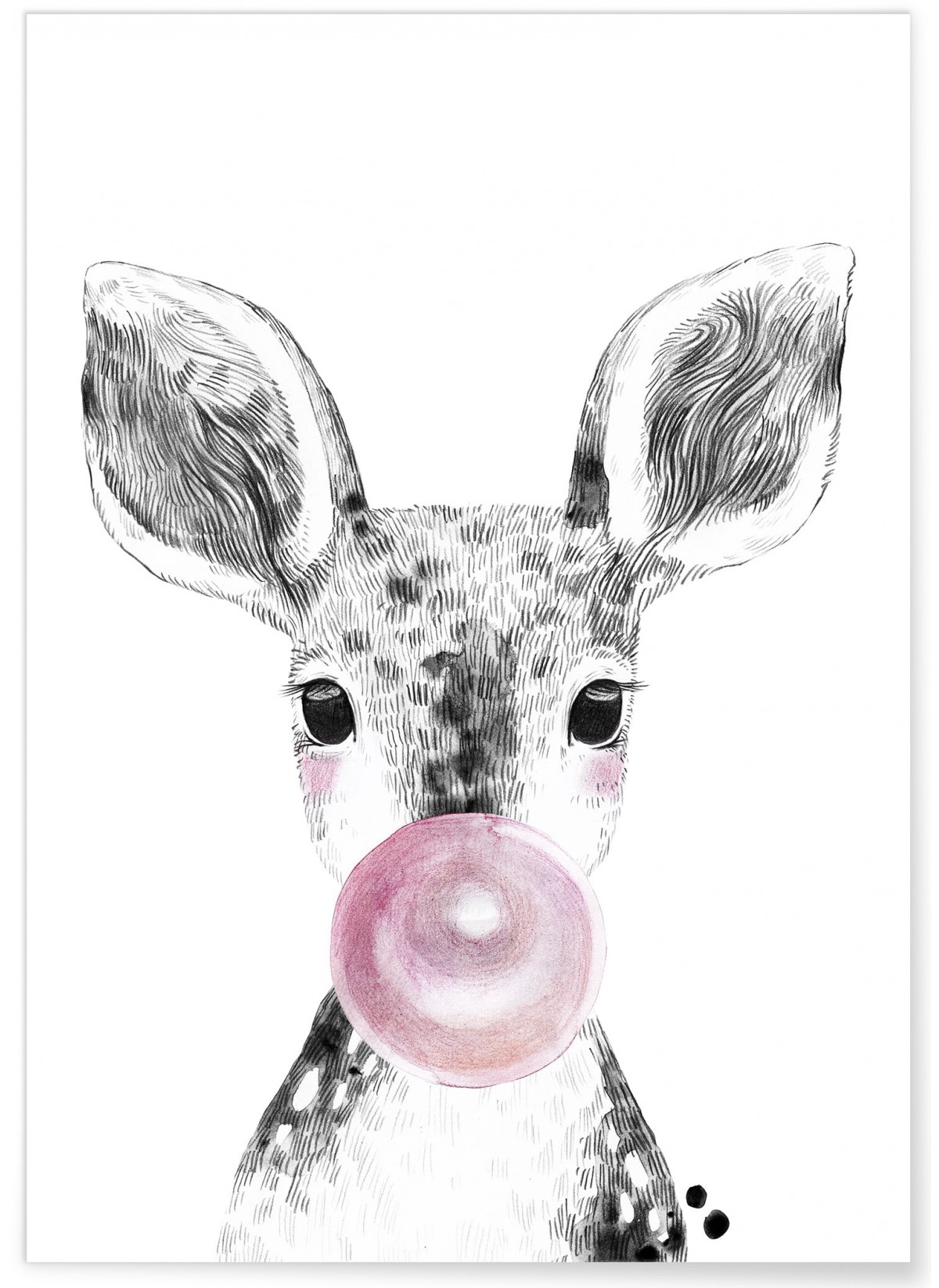 Affiche 'Bulle de Biche Rose', L'AFFICHERIE