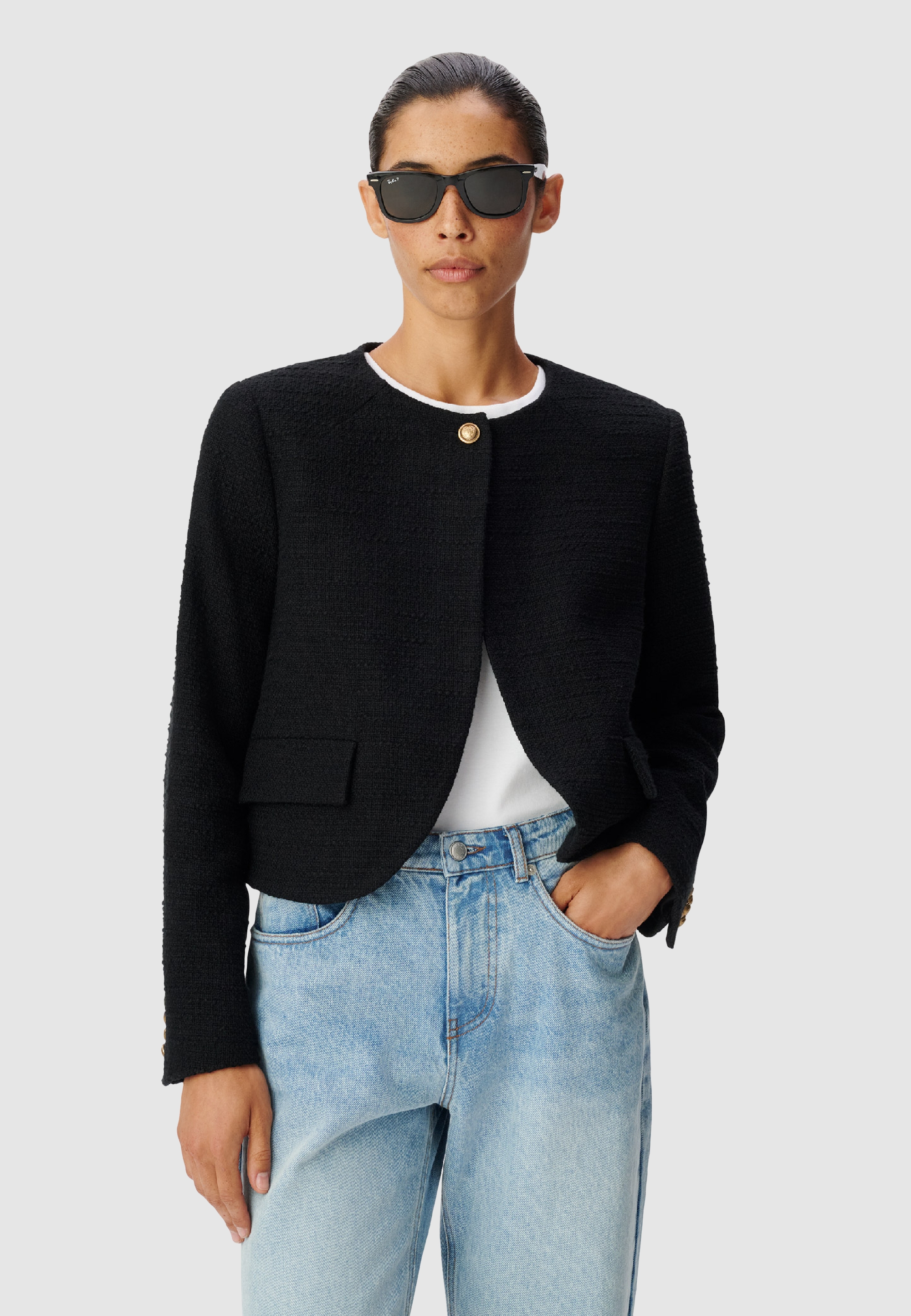 Veste carrée effet tweed, IKKS