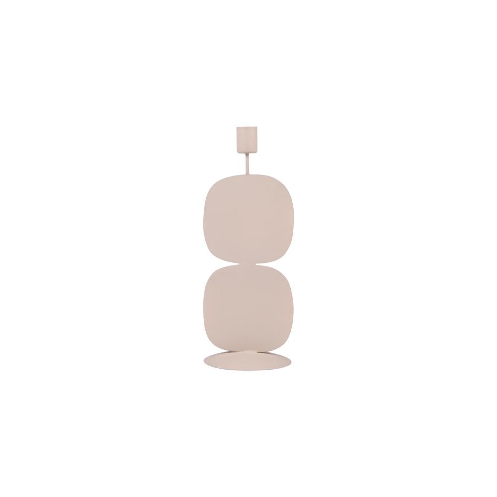 Chandelle en métal raw beige 26 cm, TABLE PASSION