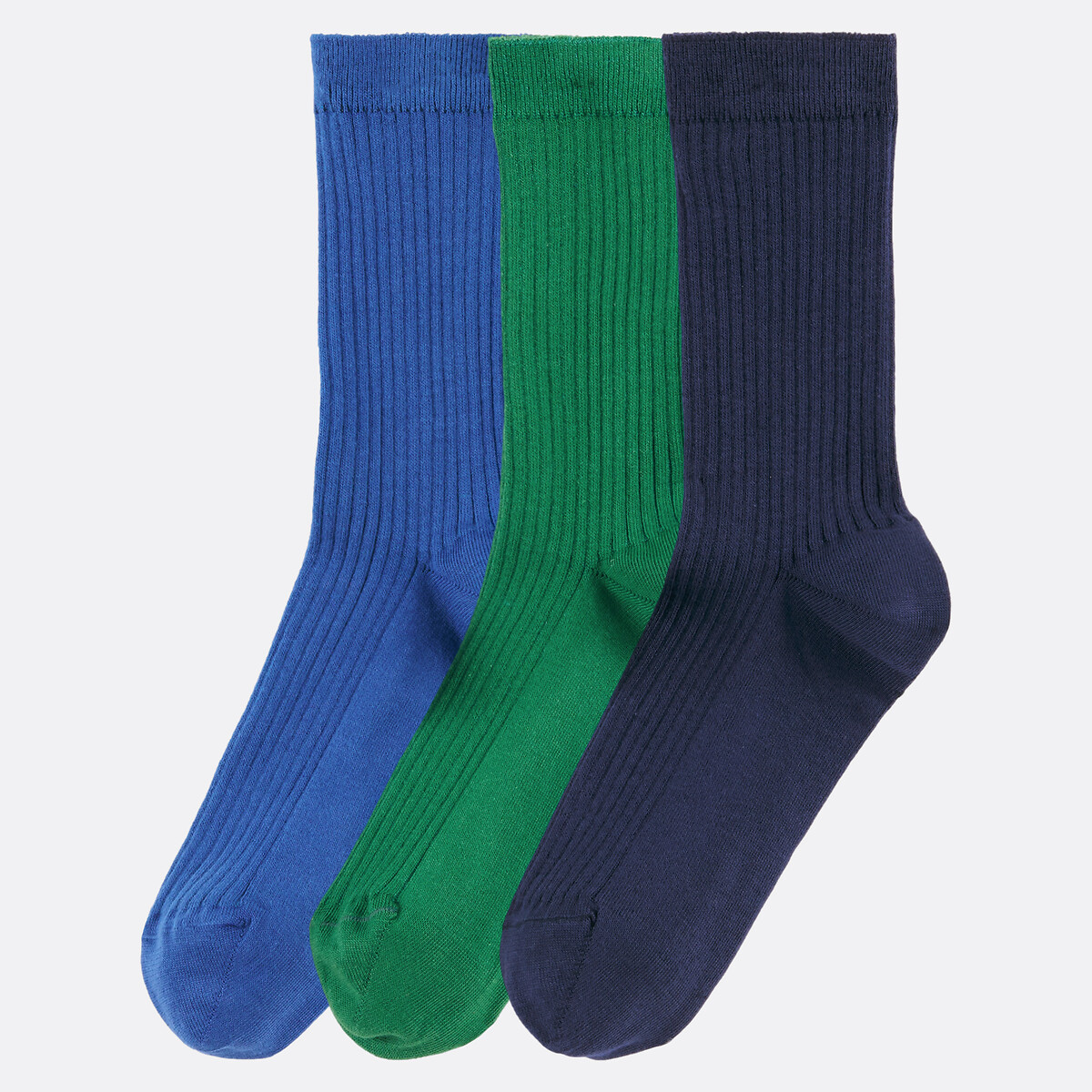 3er-Pack gerippte Socken, LA REDOUTE COLLECTIONS