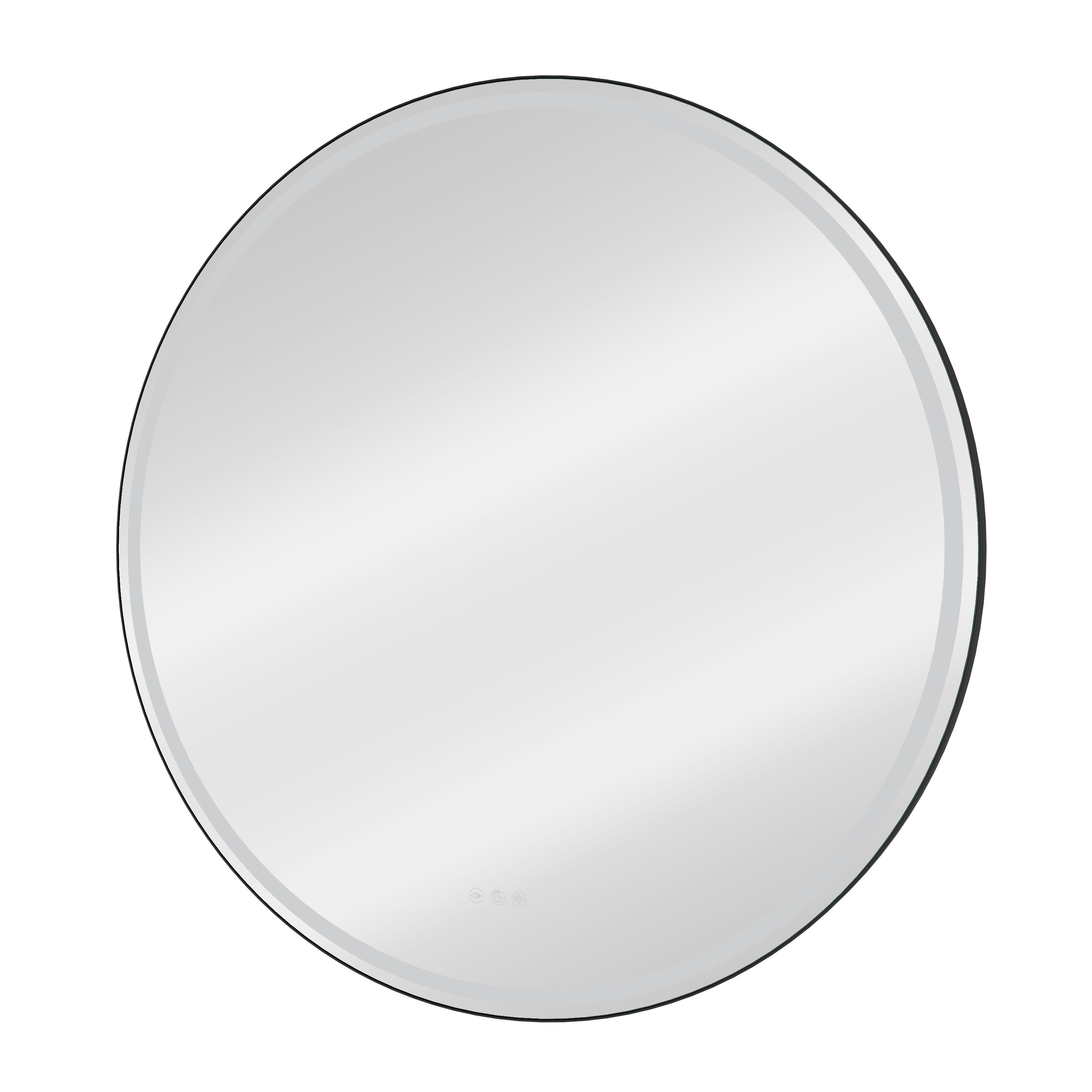 Miroir de salle de bain lumineux rond L, REMIX, SENSEA