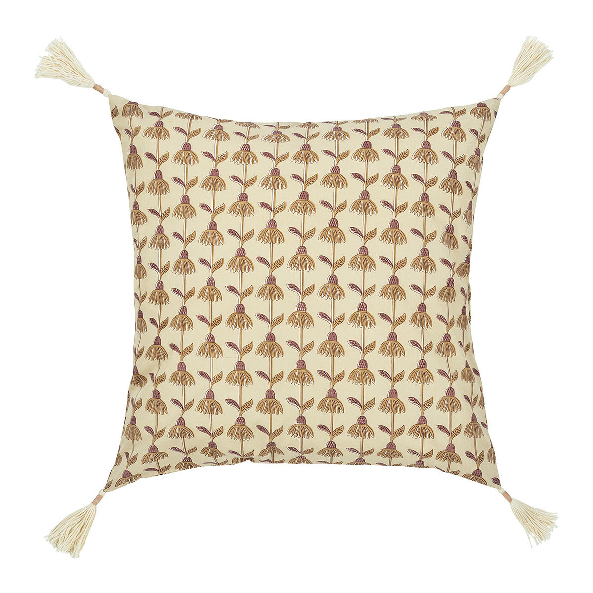 Housse de coussin DAPHNE coton, BLANC D’IVOIRE