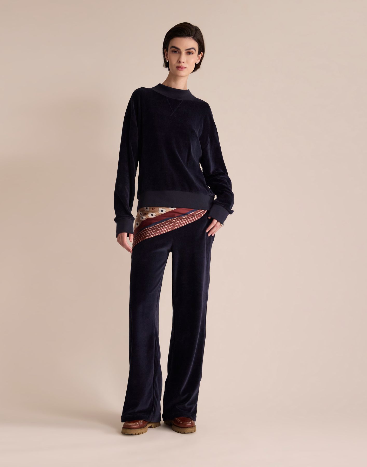 Sweatshirt en velours lisse Manon - Ines de la Fressange Paris, INES DE LA FRESSANGE PARIS