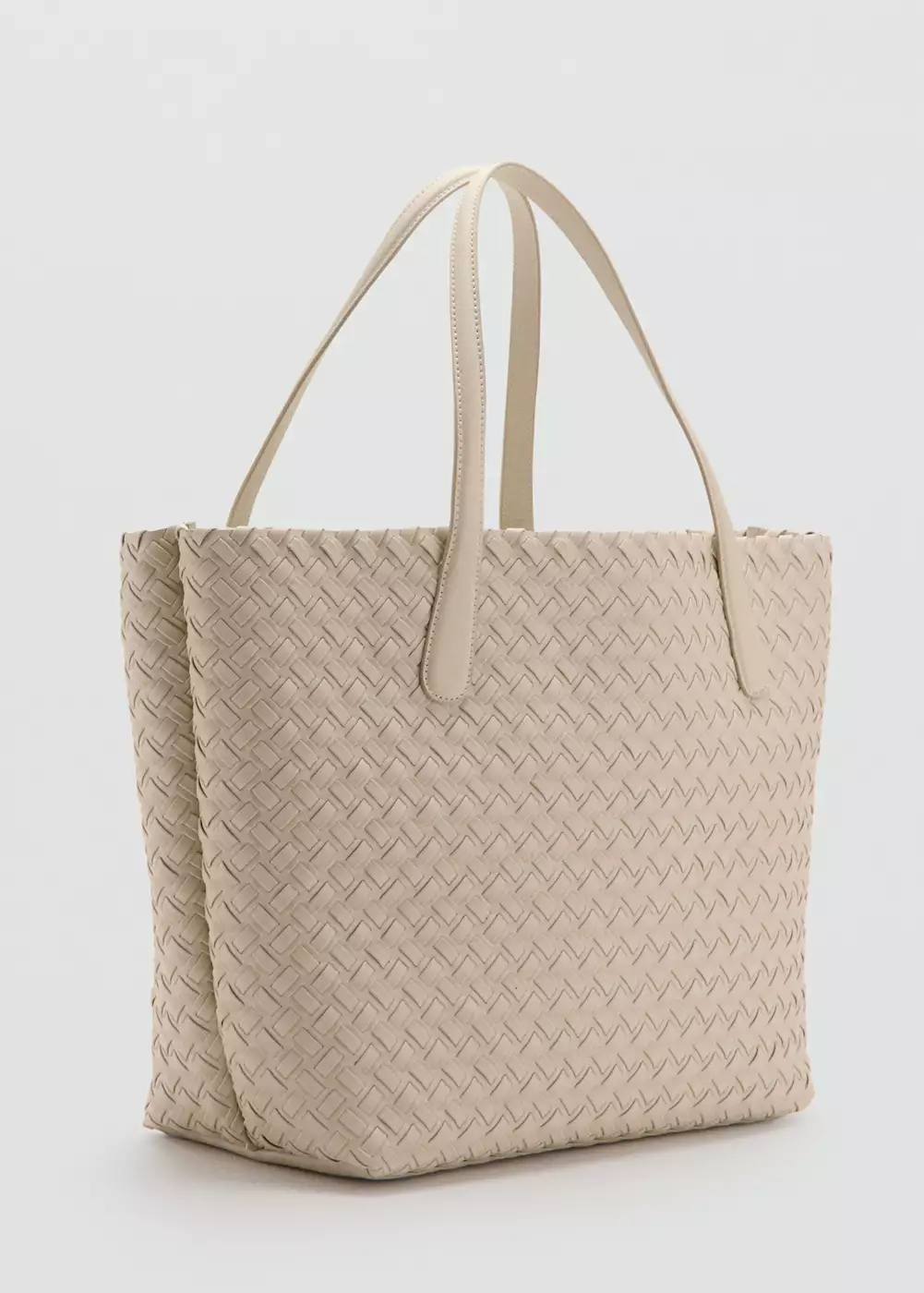 Sac tote tressé, MANGO