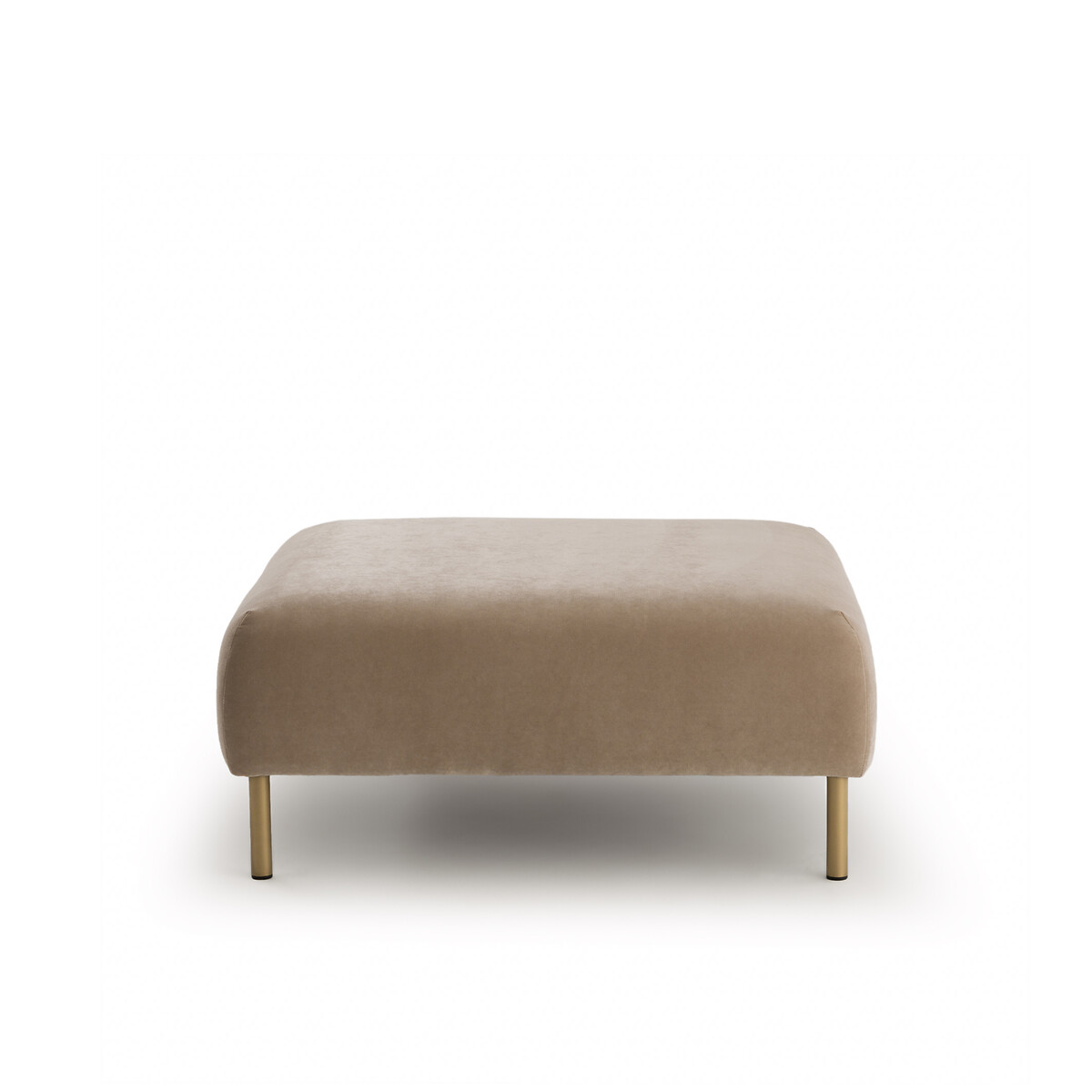 Pouf per divano beige modulabile in tessuto Malo