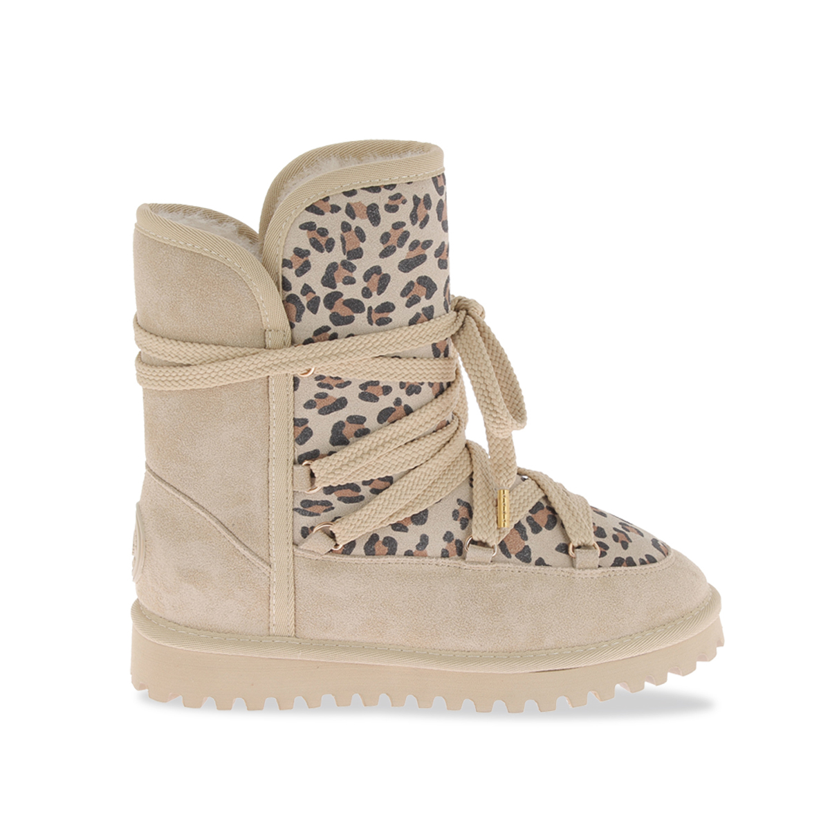 Bottines fourrées en cuir à lacets croisés CHALEYPO, LES TROPEZIENNES PAR M.BELARBI
