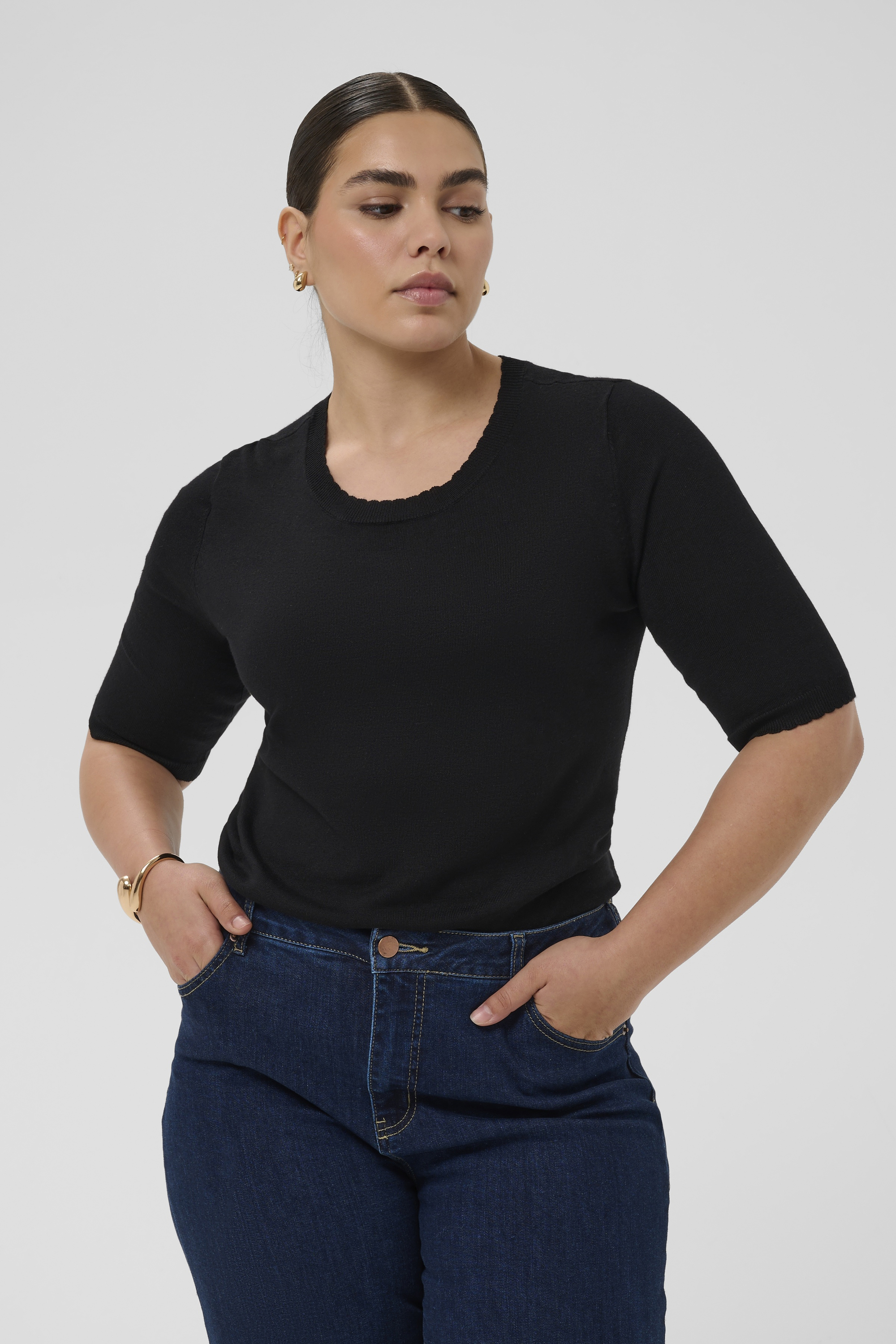Pullover tricoté, KAFFE CURVE