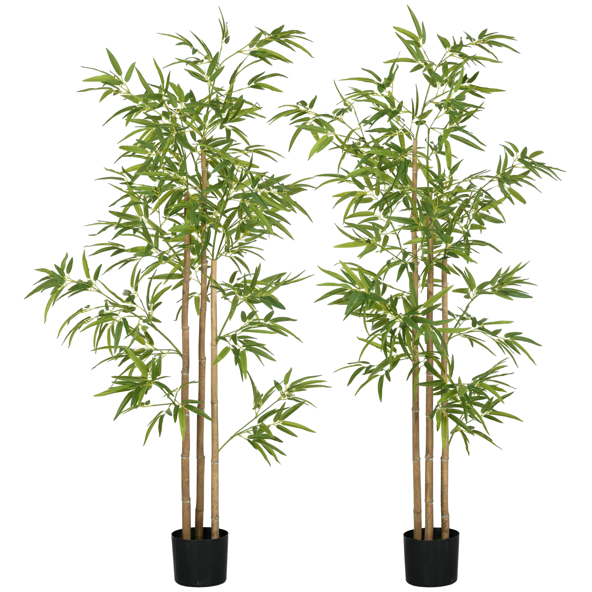 Bambou artificiel Plastique Vert, HOMCOM