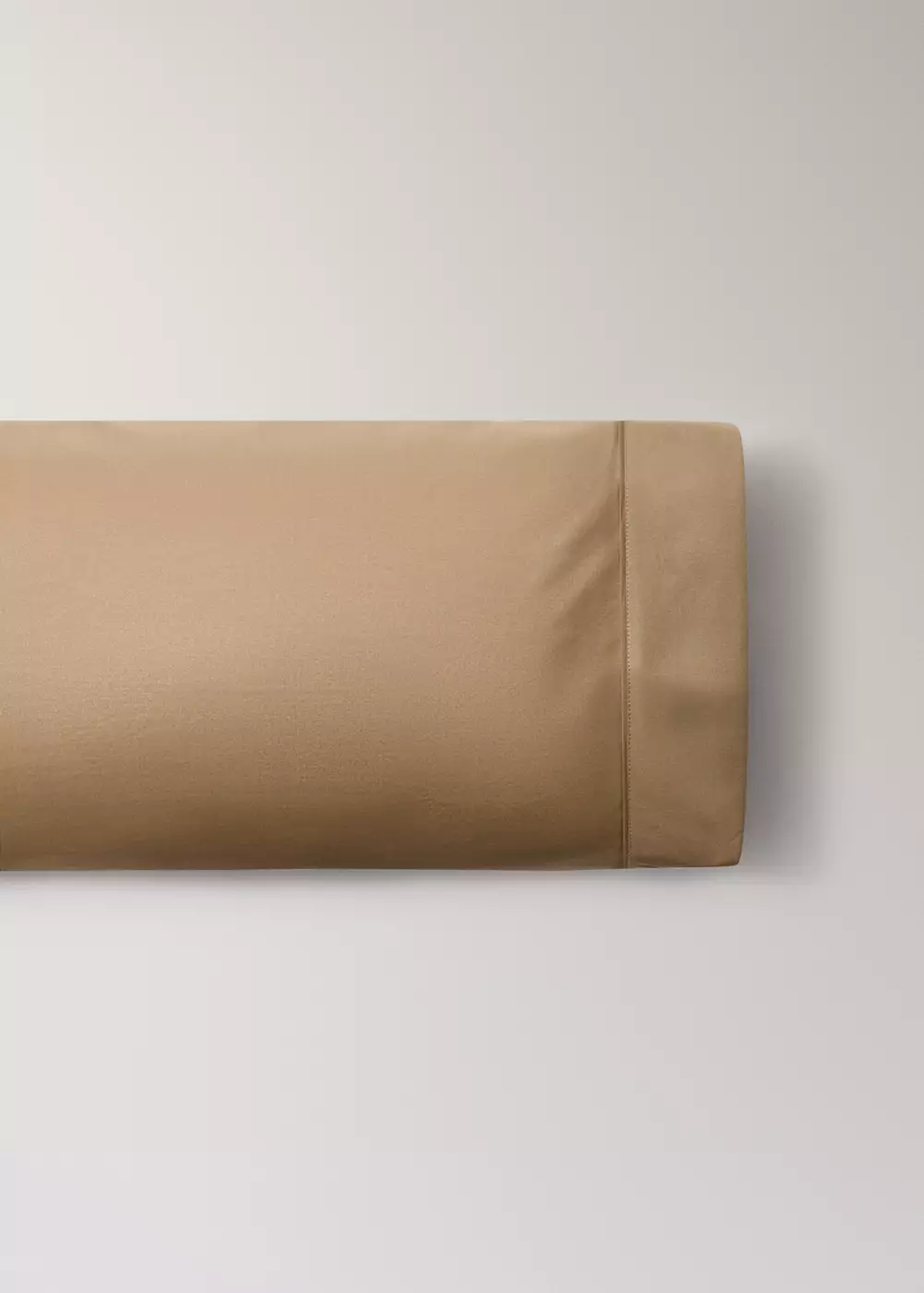 Taie d'oreiller percale de coton 300 fils détail passepoilé 45x110 cm, MANGO HOME