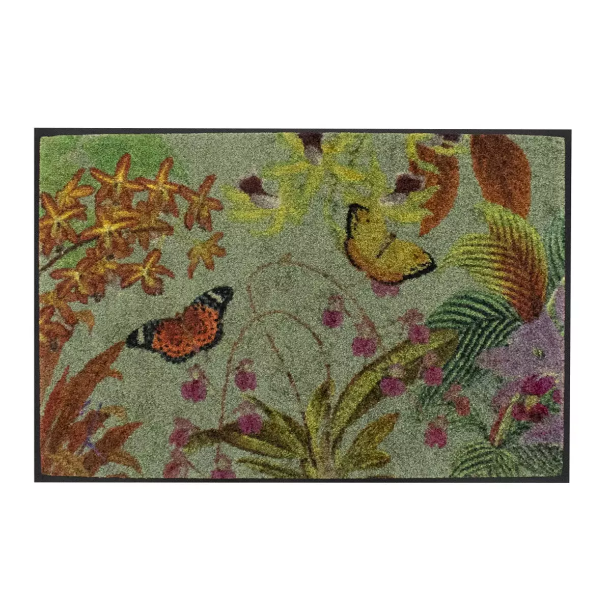 Tapis decor caoutchouc & nylon ORCHIDEES, GARNIER THIEBAUT