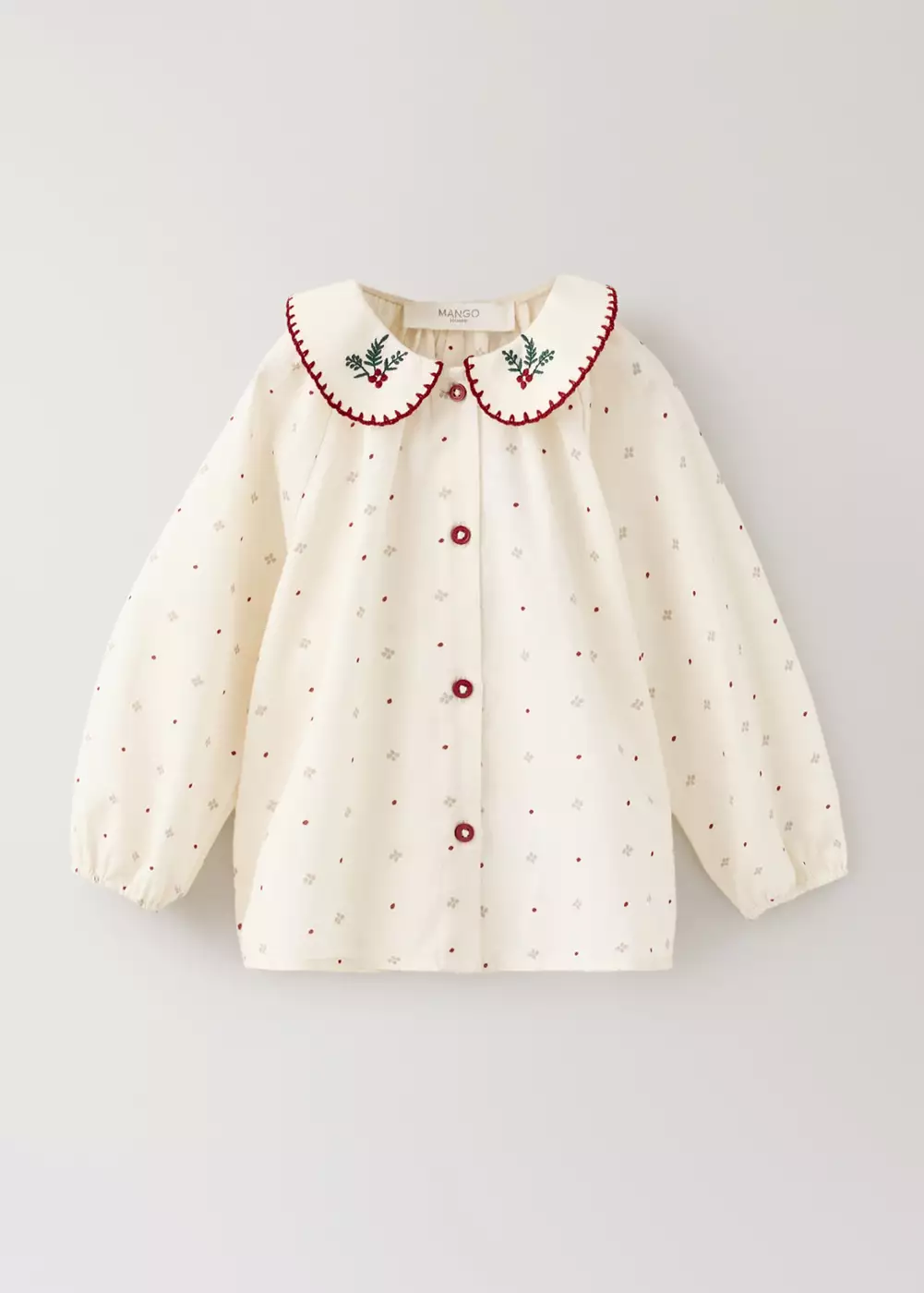 Blouse de pyjama en coton imprimé, MANGO HOME