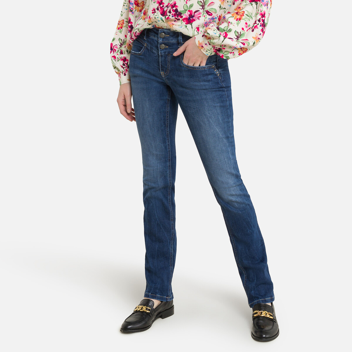 Regular-jeans madie s-sdm, halbhoher | La Porter Redoute Freeman bund T. fever