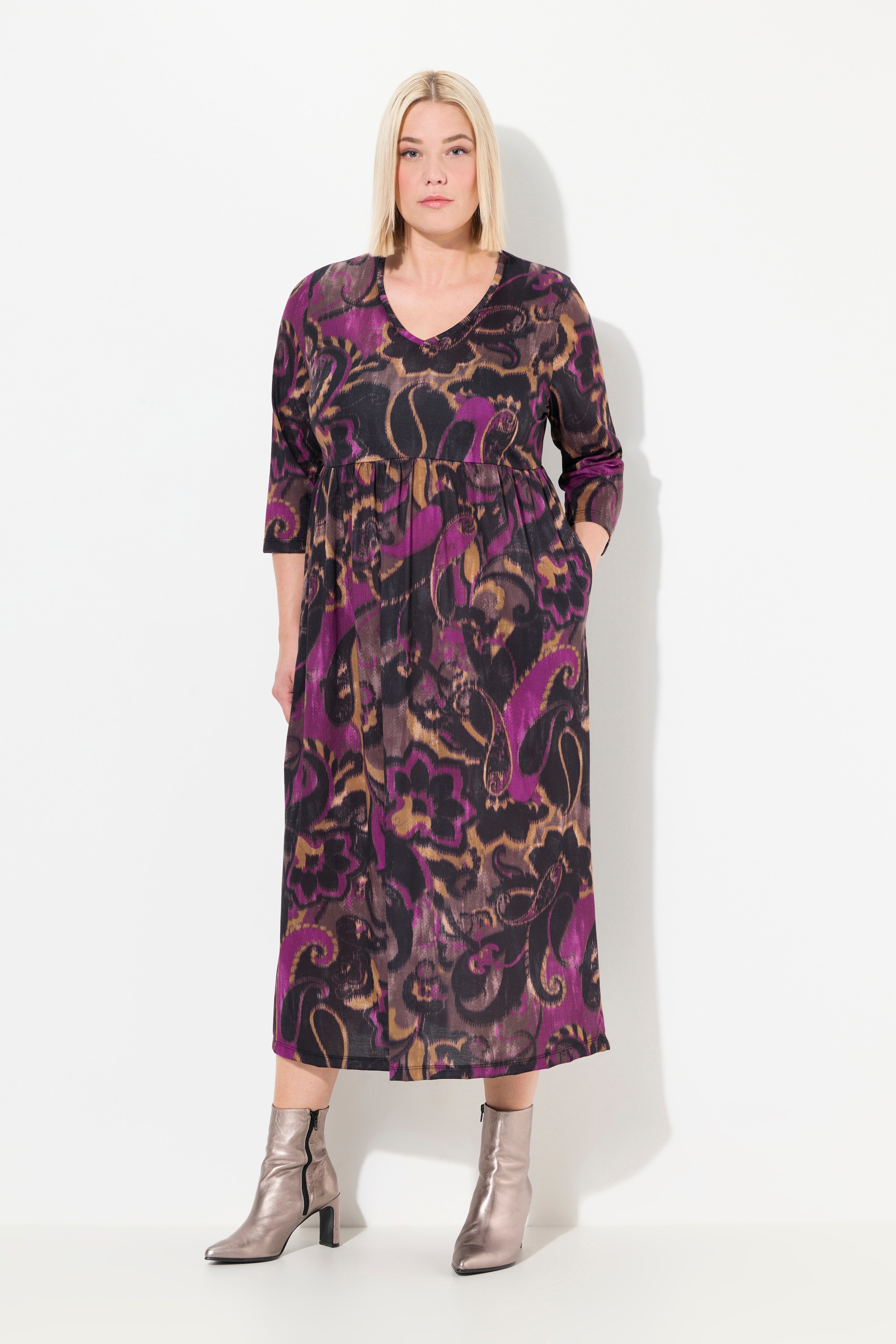 Robe maxi en jersey toucher coton, ULLA POPKEN