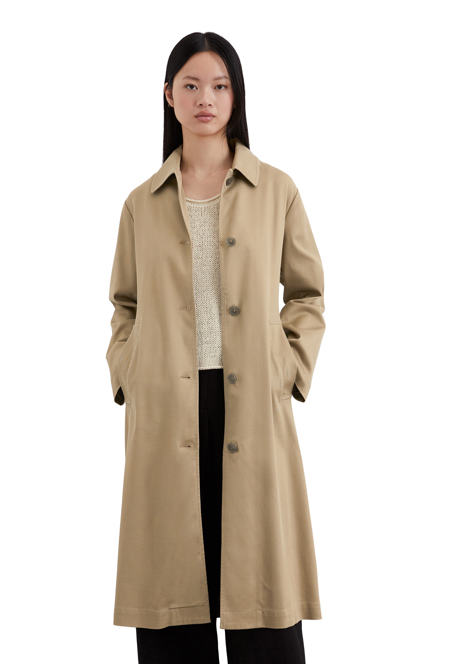 Car Coat fluide relaxed en sergé de lyocell, MARC O'POLO