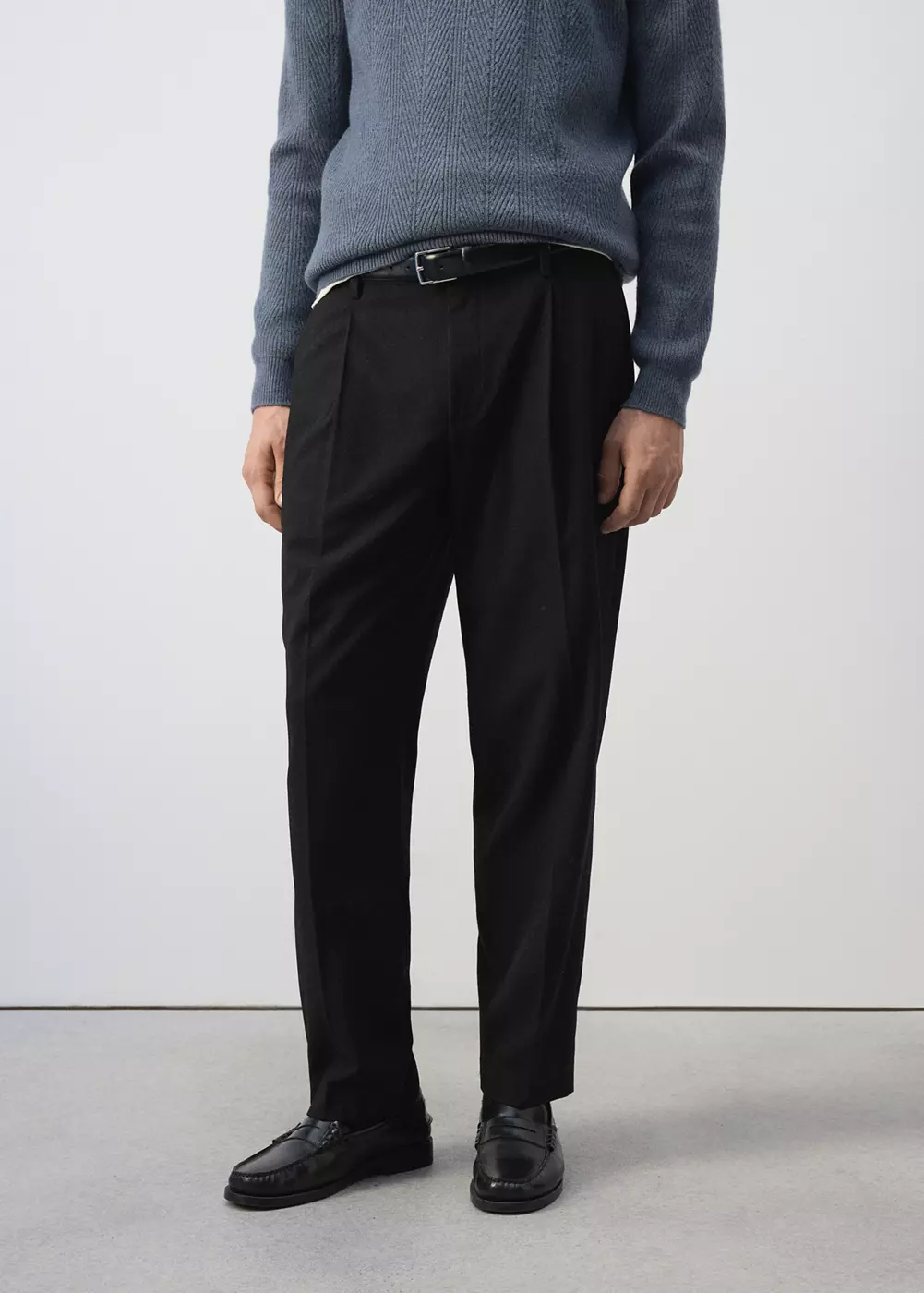 Pantalon relaxed-fit pinces, MANGO MAN