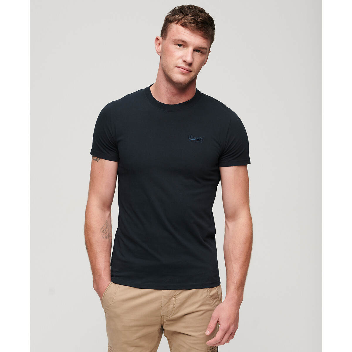 T-shirt à col rond et à logo Essential, SUPERDRY