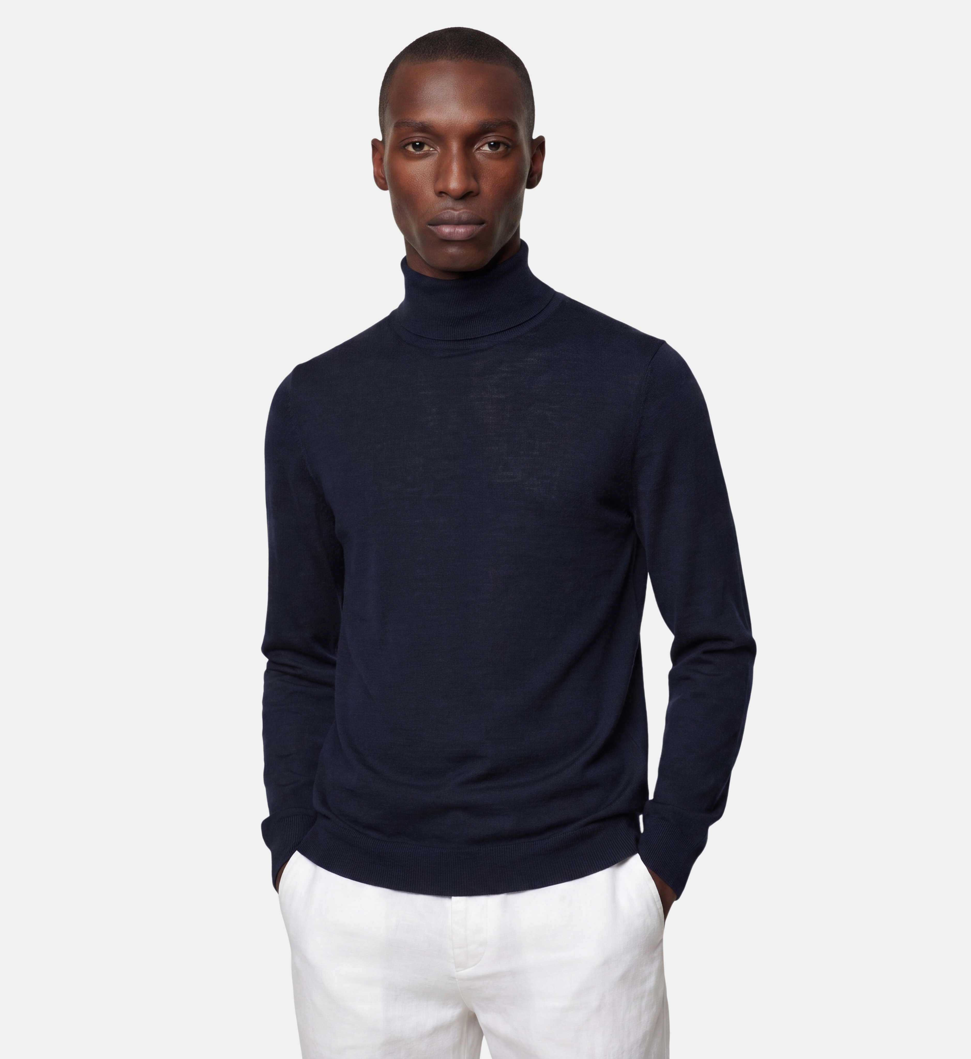 Pull maille droit terirol col roulé laine mérinos, GALERIES LAFAYETTE