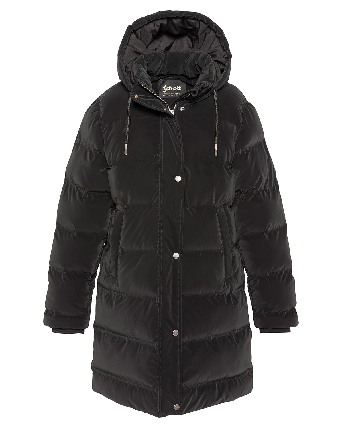 Parka longue matelassée à capuche, SCHOTT