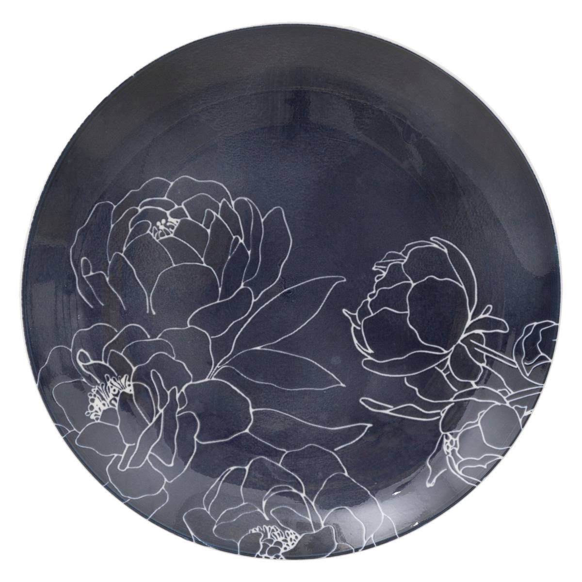 Lot de 6 assiettes plates en porcelaine THEA, SECRET DE GOURMET