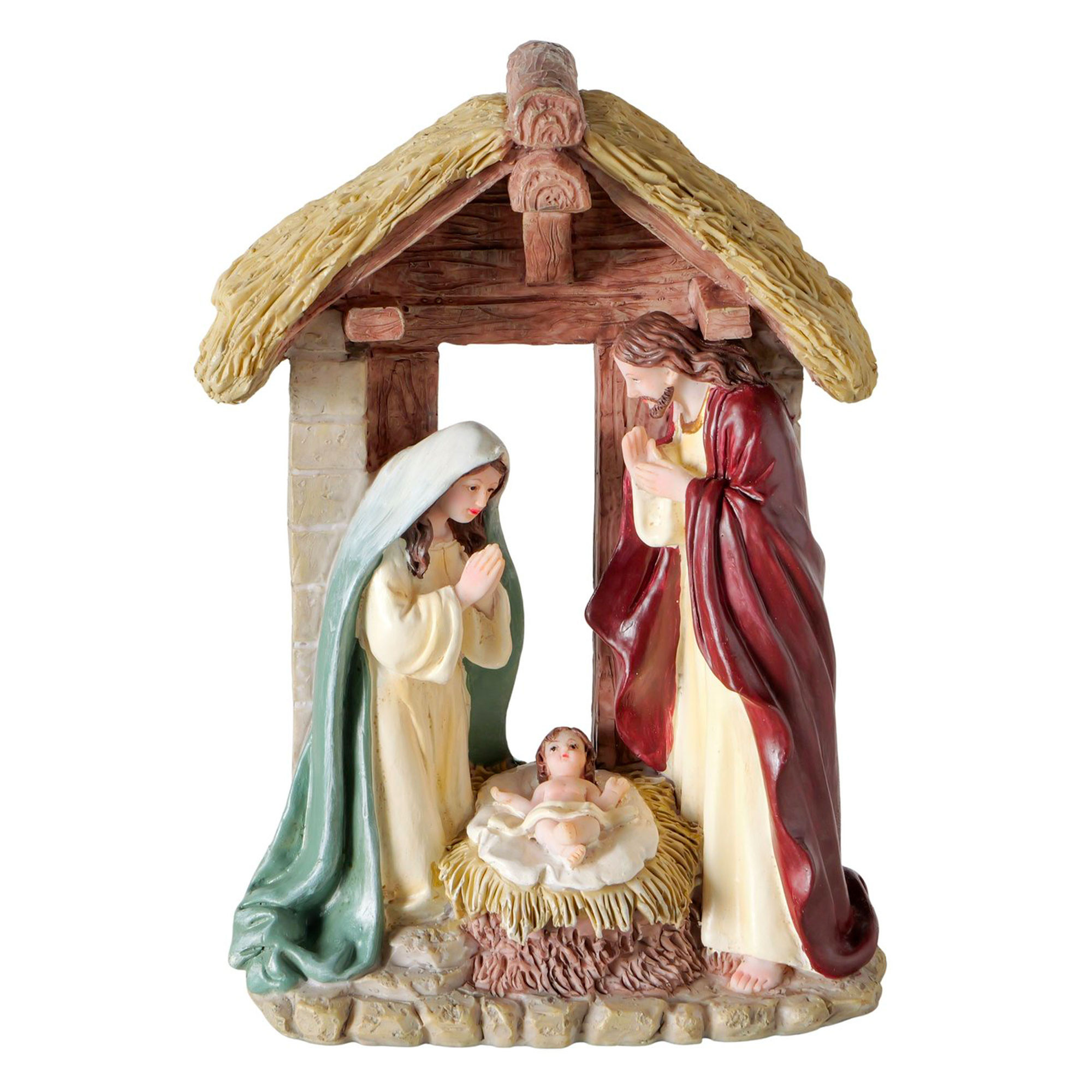 Crèche de Noël en résine 18x8x25cm, WADIGA