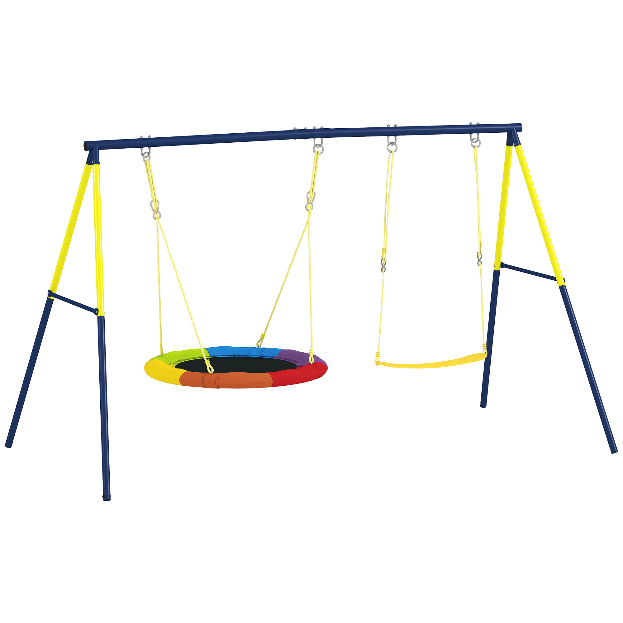 Balançoire pour enfants Acier Multicolore, AIYAPLAY