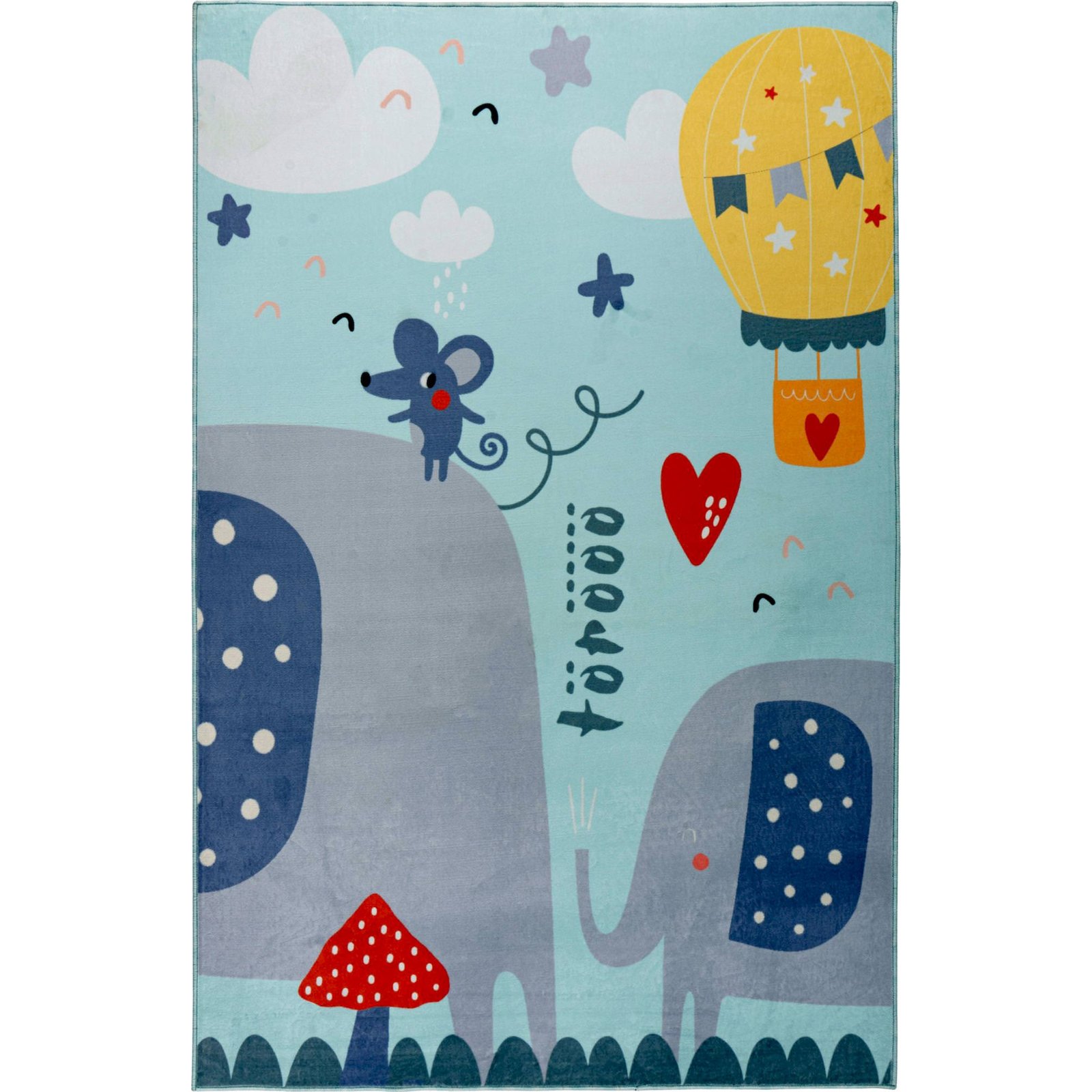 Tapis enfant motif éléphant, Rectangulaire, ARTE ESPINA